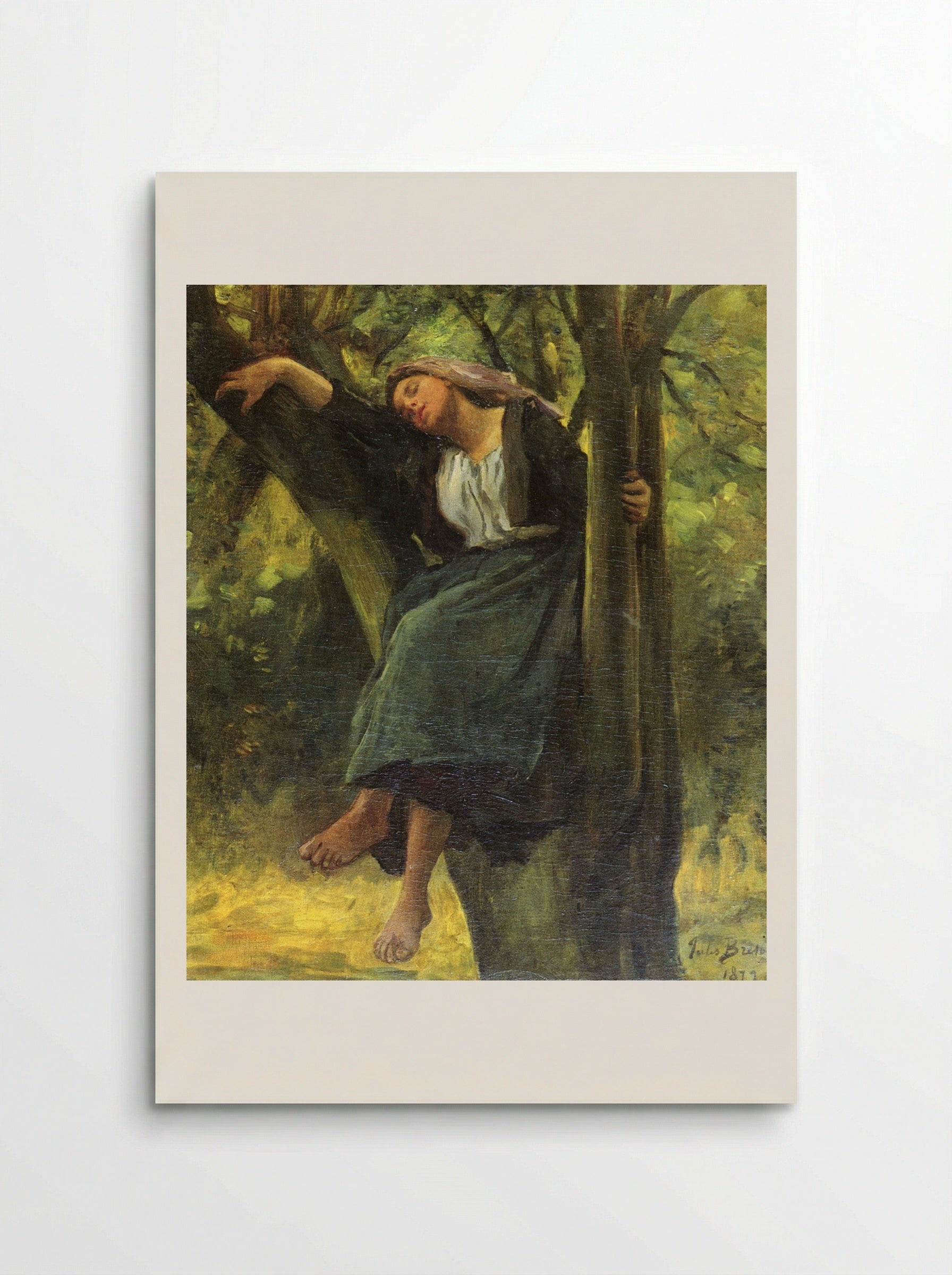 Asleep In The Woods - Jules Breton - Poster
