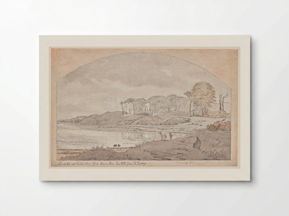 Asnæs Skov, Bay at Kalundborg Fjord - Johan Thomas Lundbye - Poster