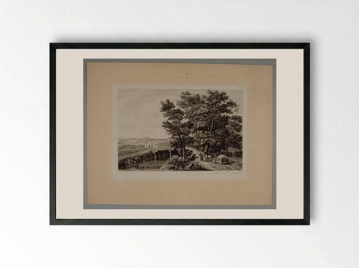 Aspet (Haute-Garonne) - Pennautier - Framed Print Black
