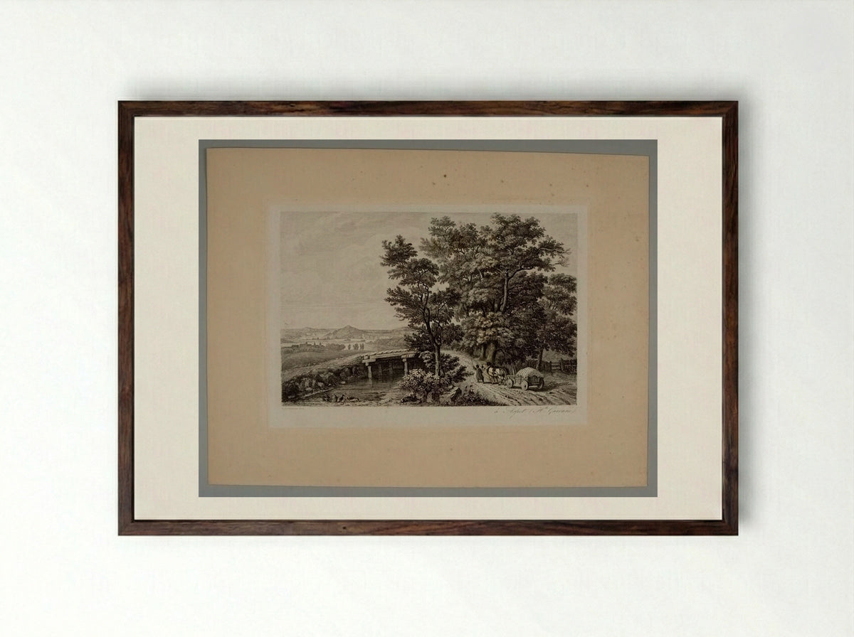 Aspet (Haute-Garonne) - Pennautier - Framed Print Dark Wood