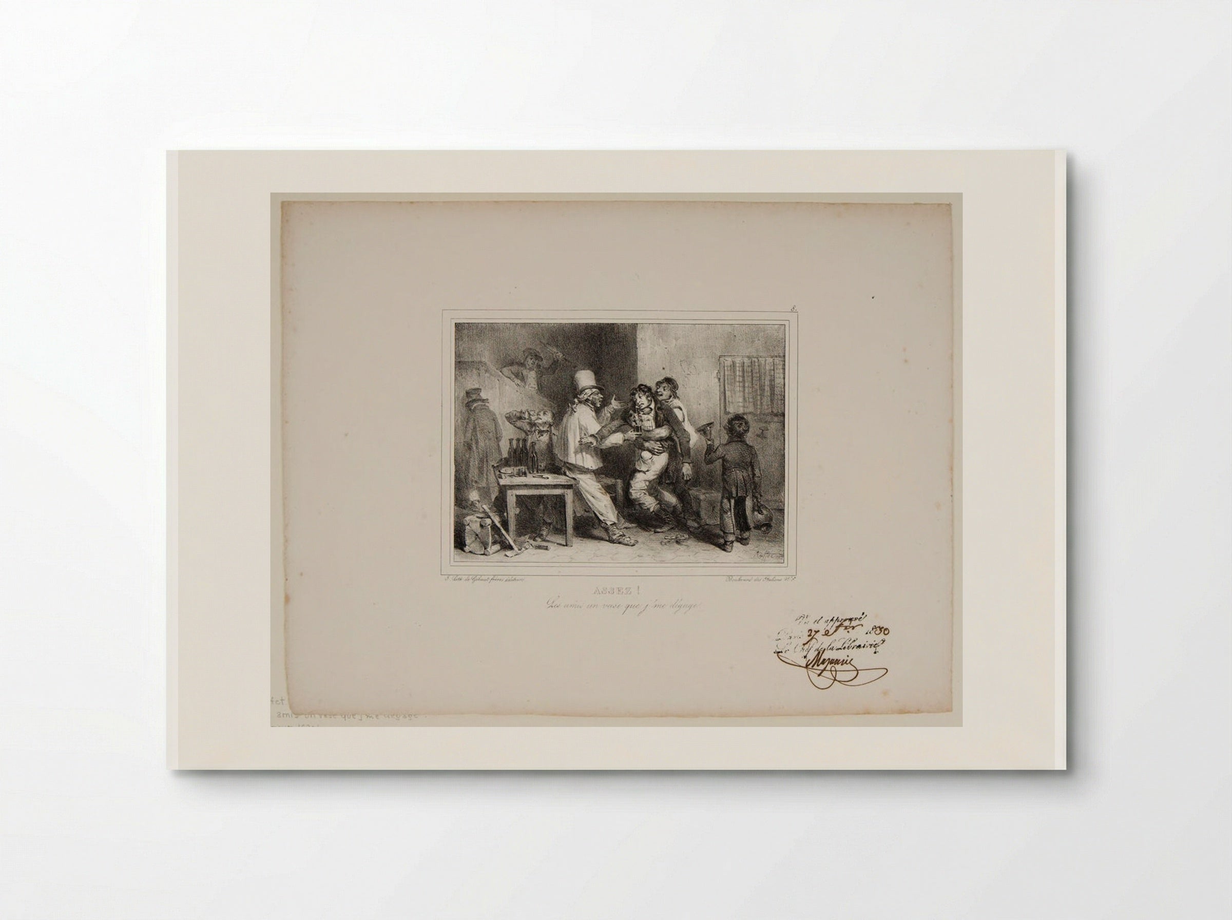 Assez! Les amis un verre que j'me dégorge - Denis-Auguste-Marie Raffet - Poster