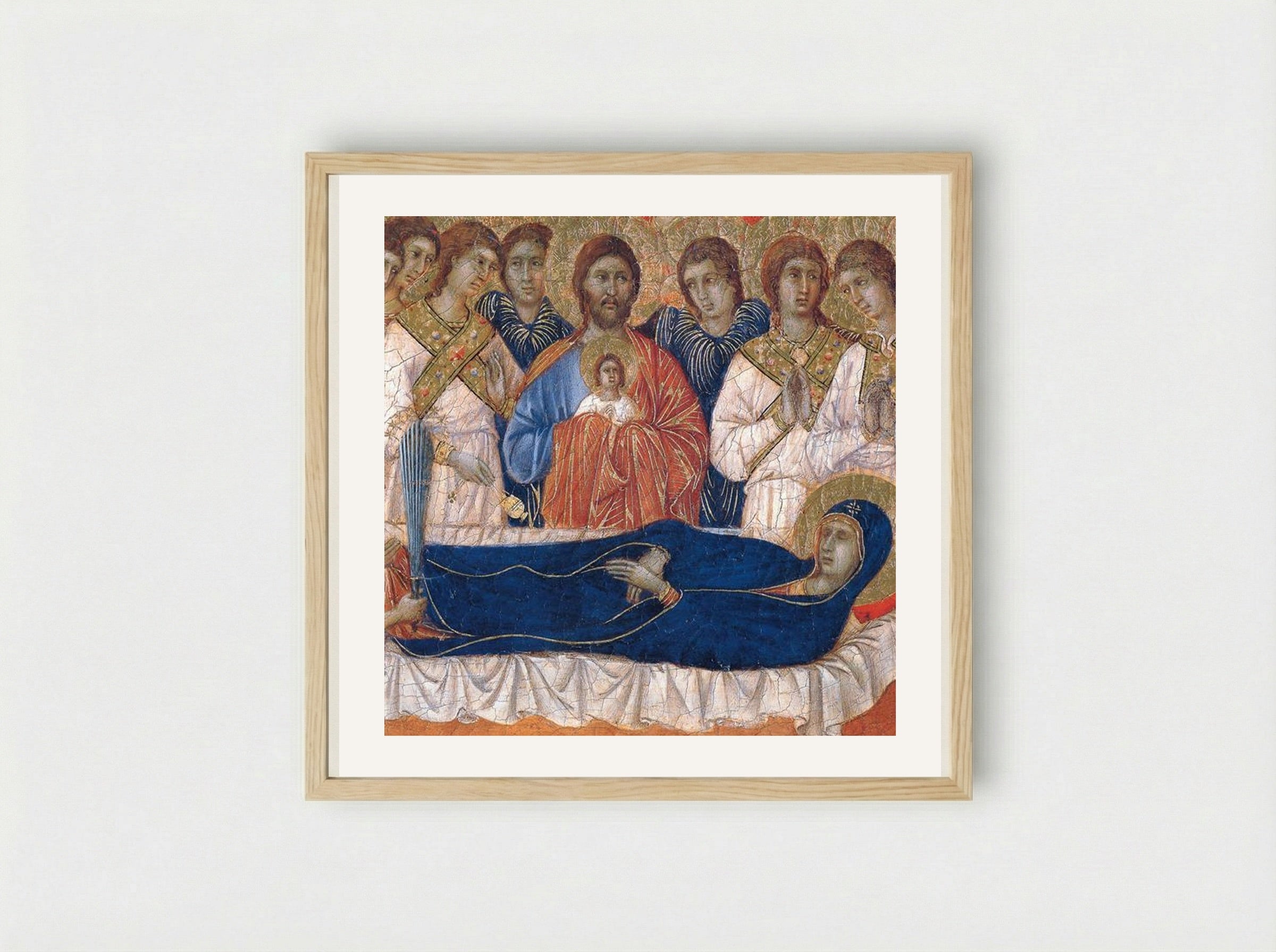 Assumption (Fragment) - Duccio di Buoninsegna - Framed Print Wood