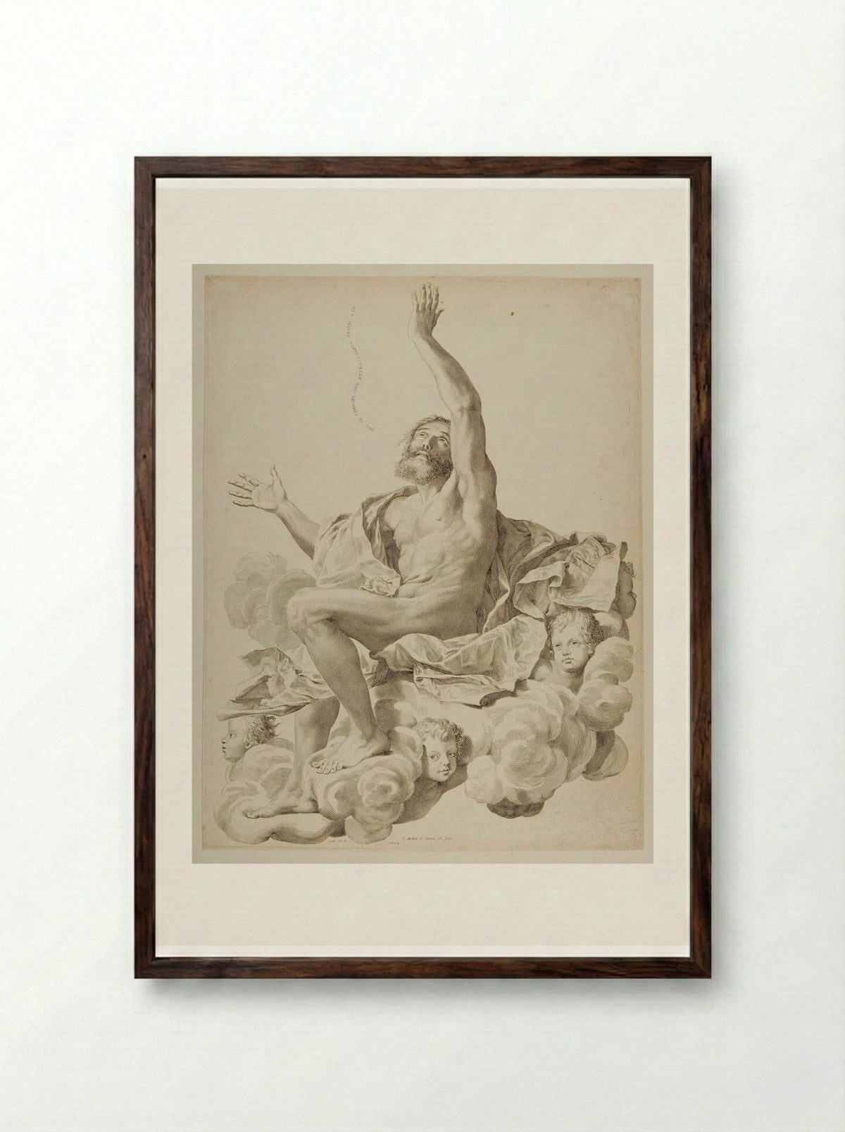 Assumption of Saint Paul - Claude Mellan - Framed Print Dark Wood