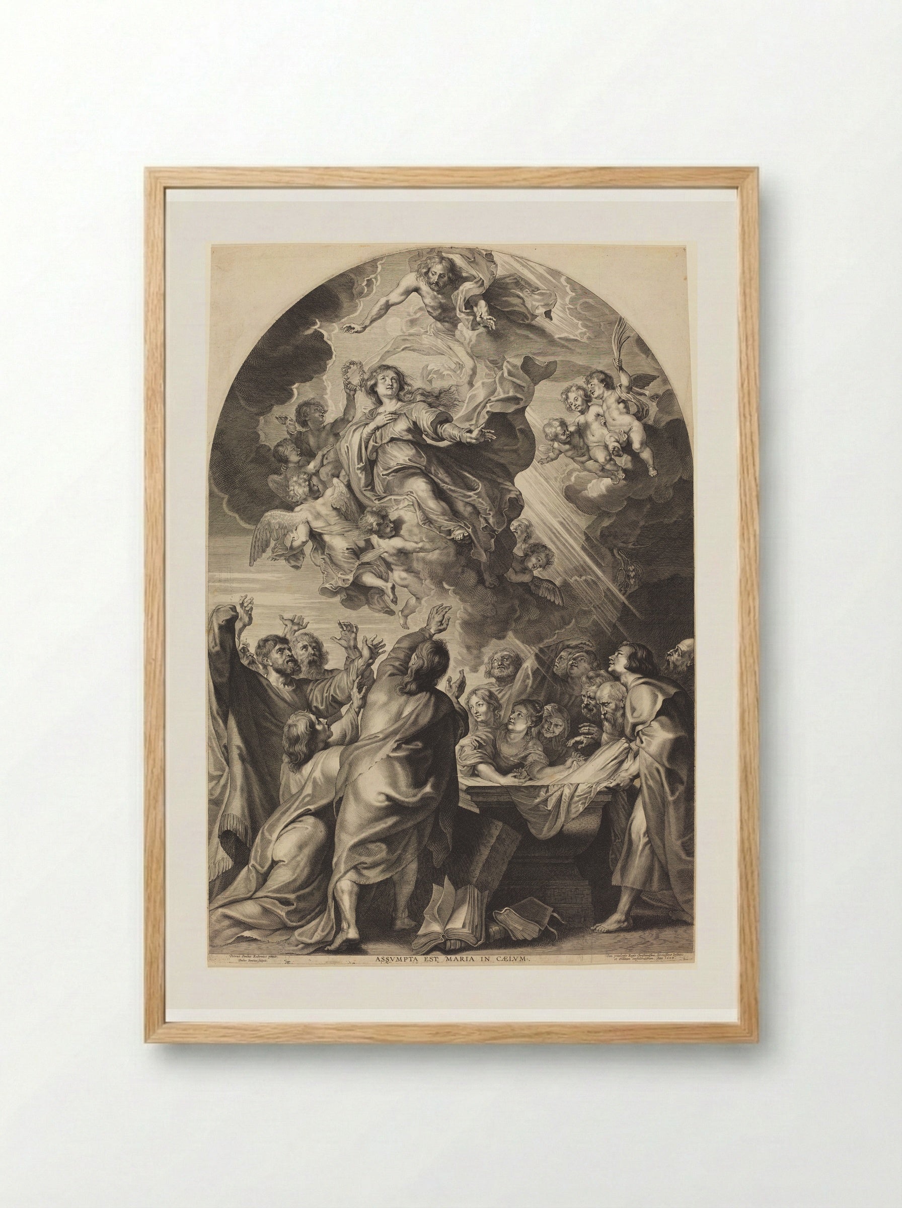 Assumption of the Virgin - Paulus Pontius - Framed Print Wood