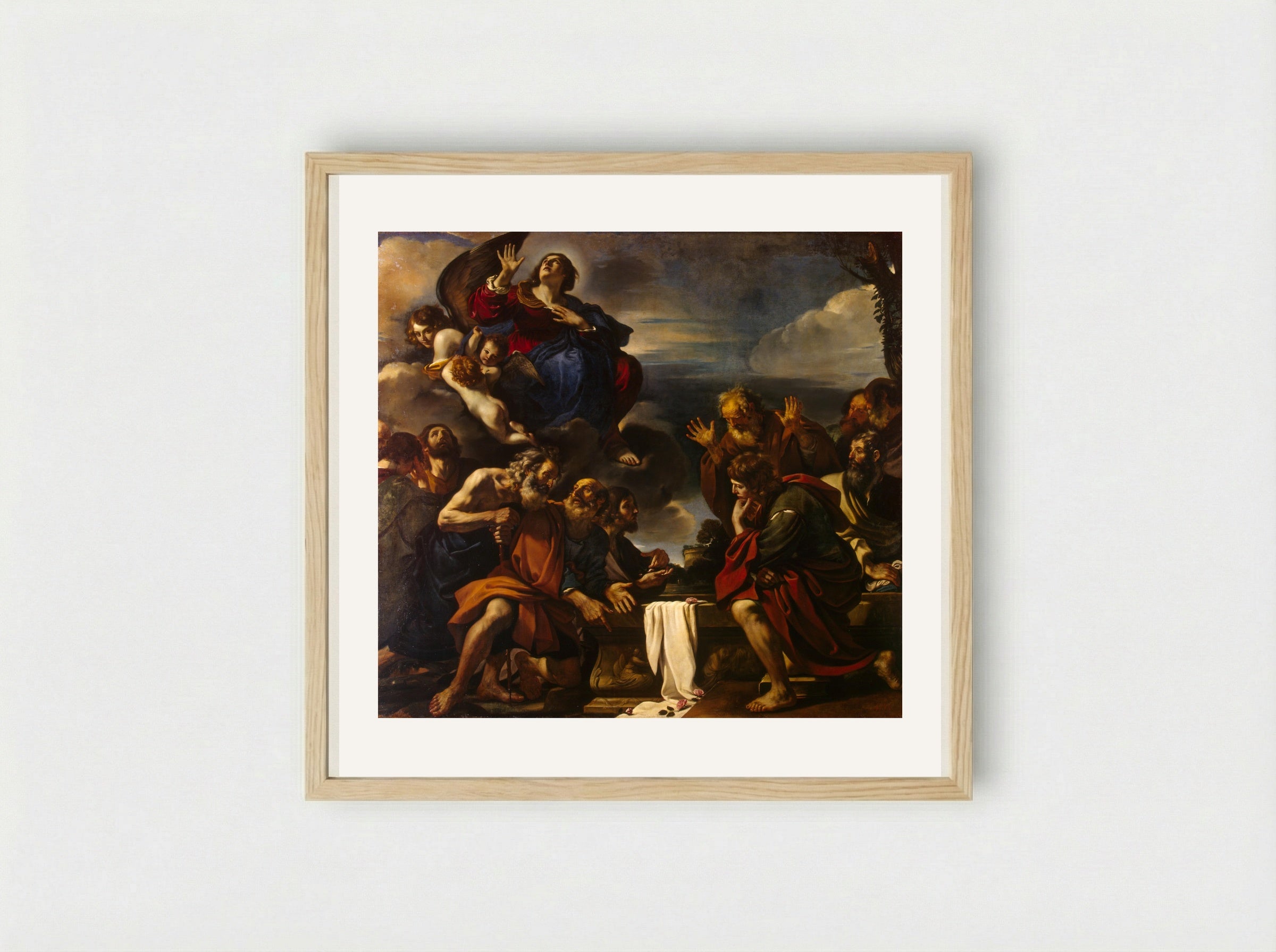 Assumption of the Virgin - Guercino - Framed Print Wood