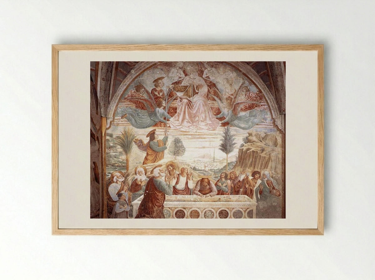 Assumption of the Virgin - Benozzo Gozzoli - Framed Print Wood