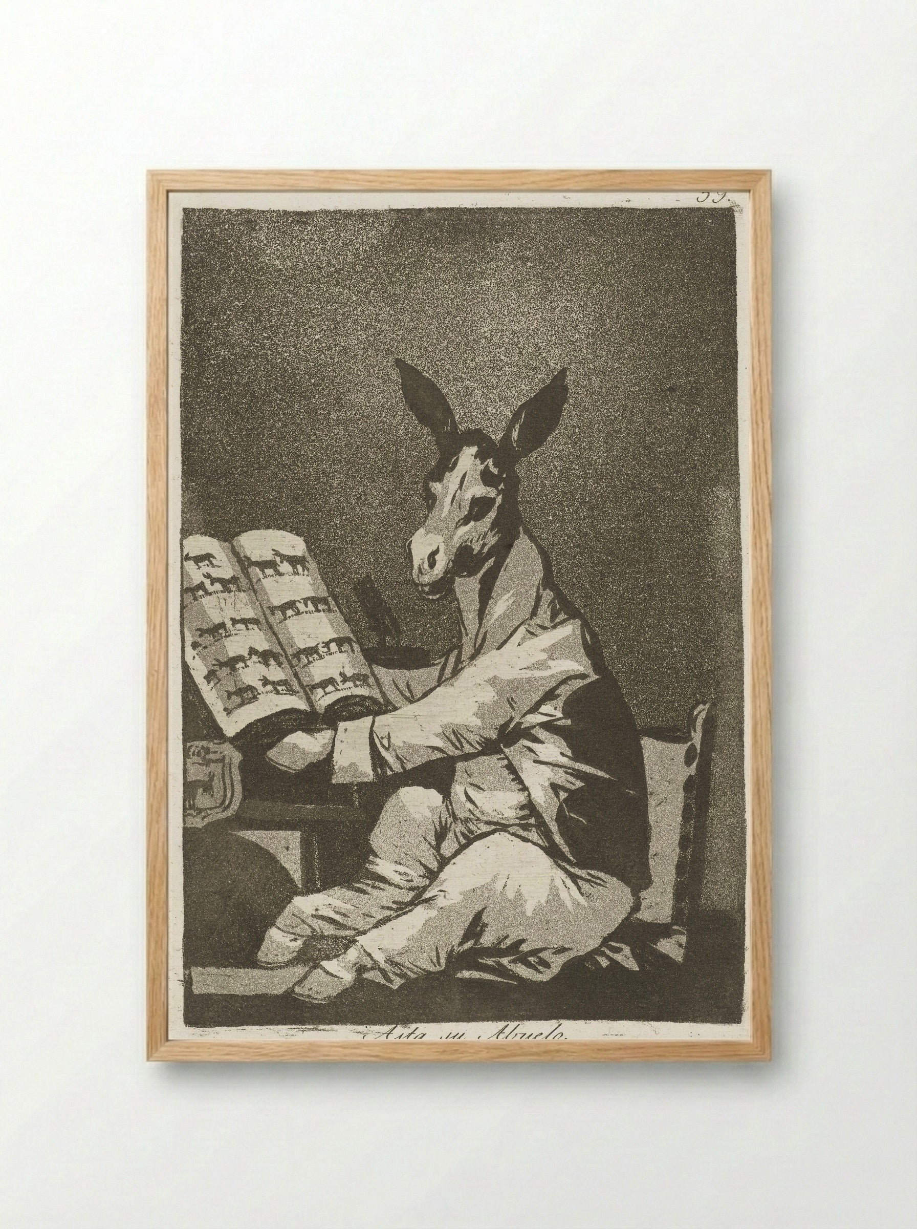 Asta su Abuelo - Francisco de Goya - Framed Print Wood