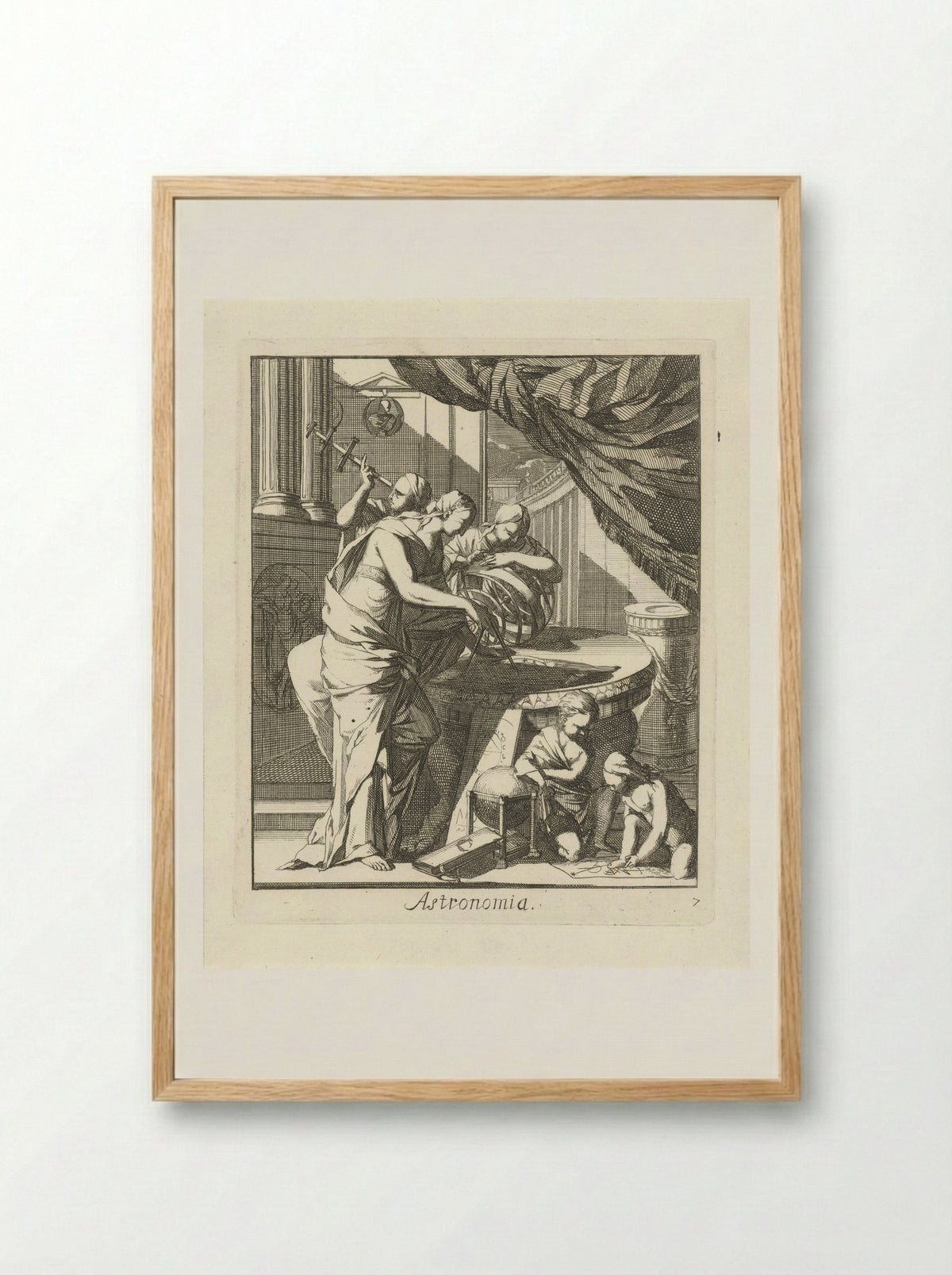 Astronomia - Caspar Luyken - Framed Print Wood