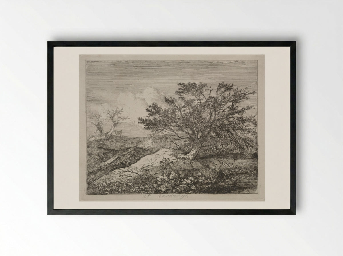 At Bawburgh - John Crome - Framed Print Black
