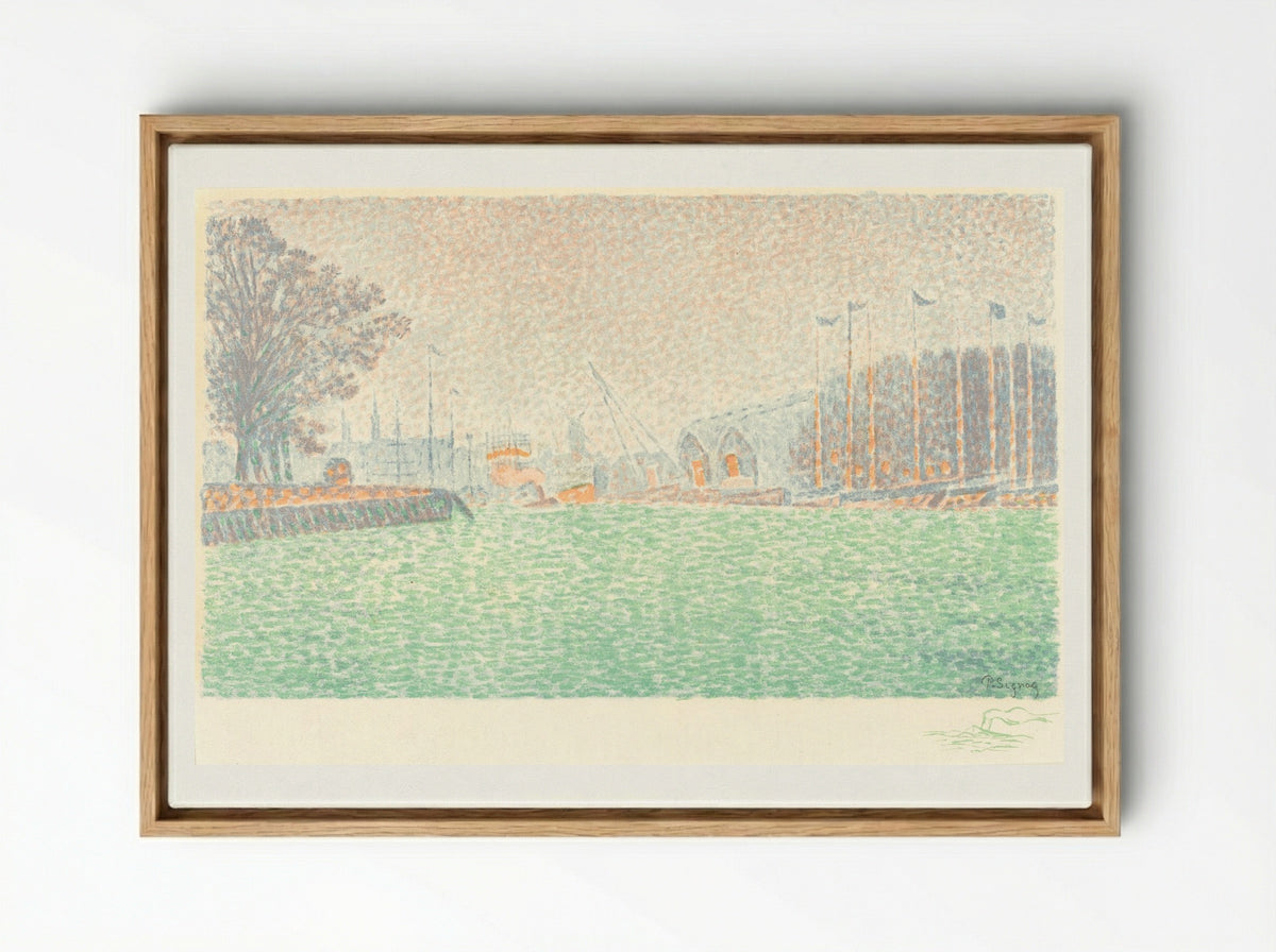 At Flushing (A Flessingue) - Paul Signac - Framed Canvas Wood