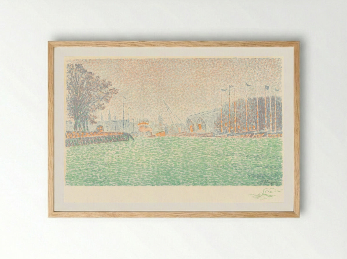 At Flushing (A Flessingue) - Paul Signac - Framed Print Wood