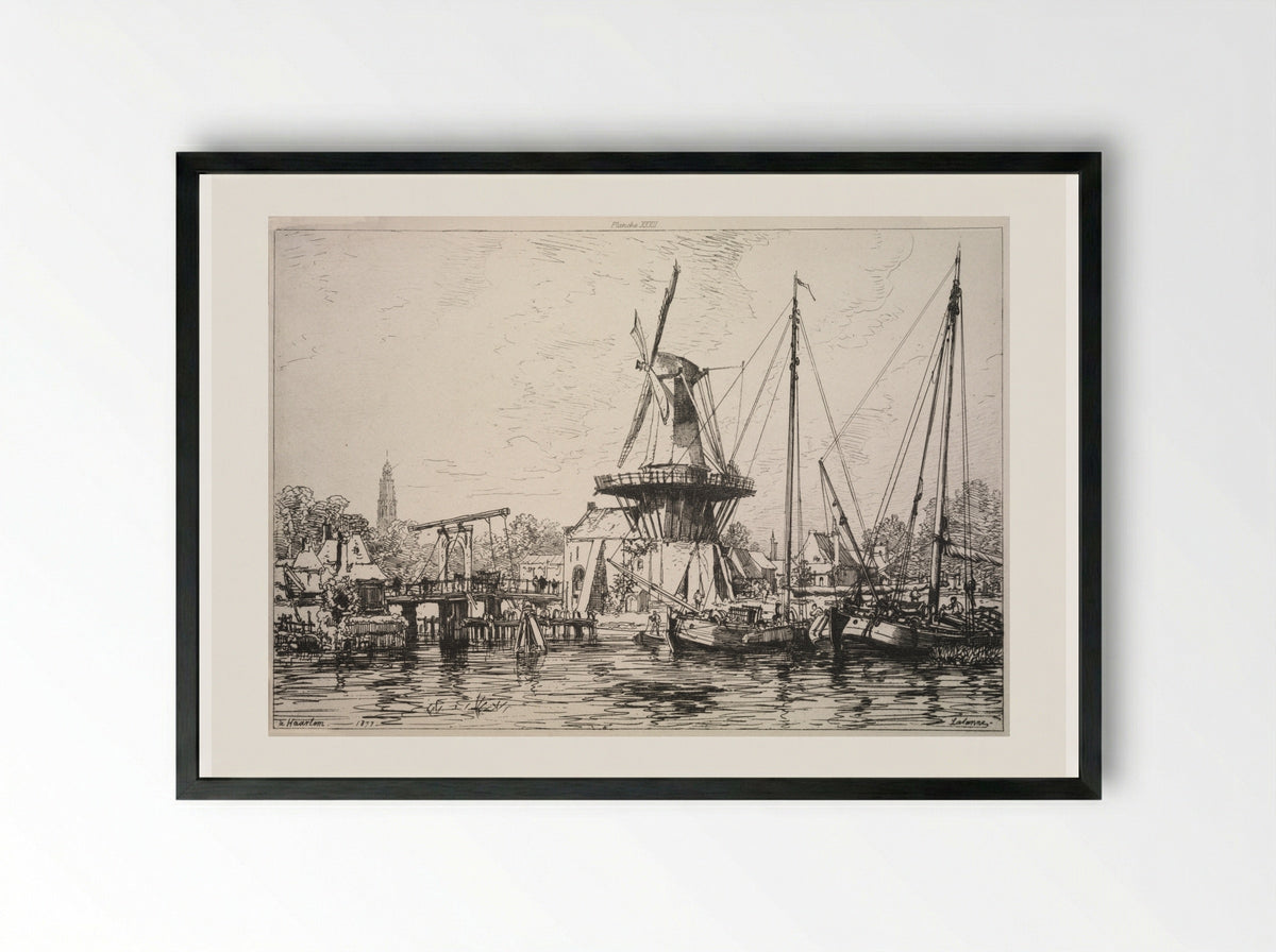 At Harlem (Holland) - Maxime Lalanne - Framed Print Black