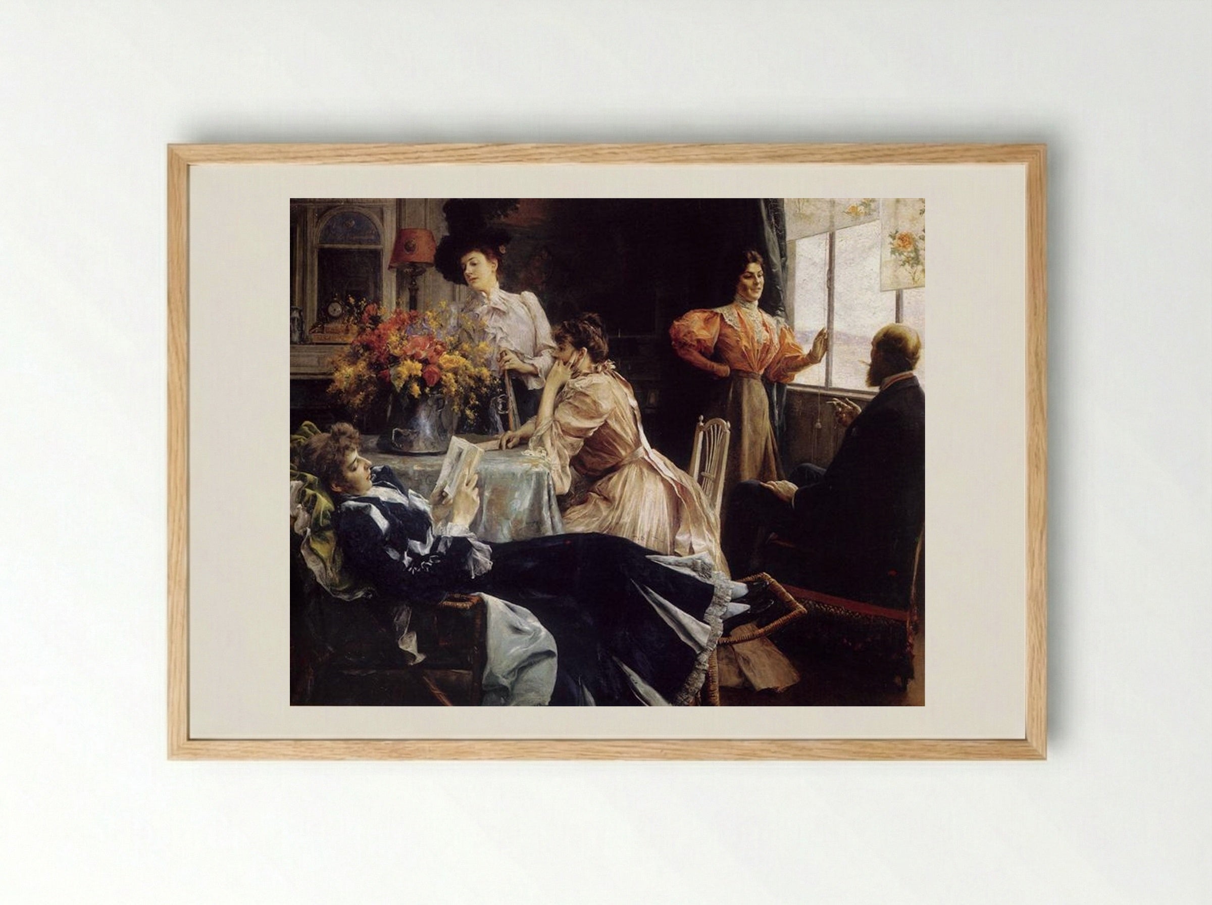 At Home - Julius LeBlanc Stewart - Framed Print Wood
