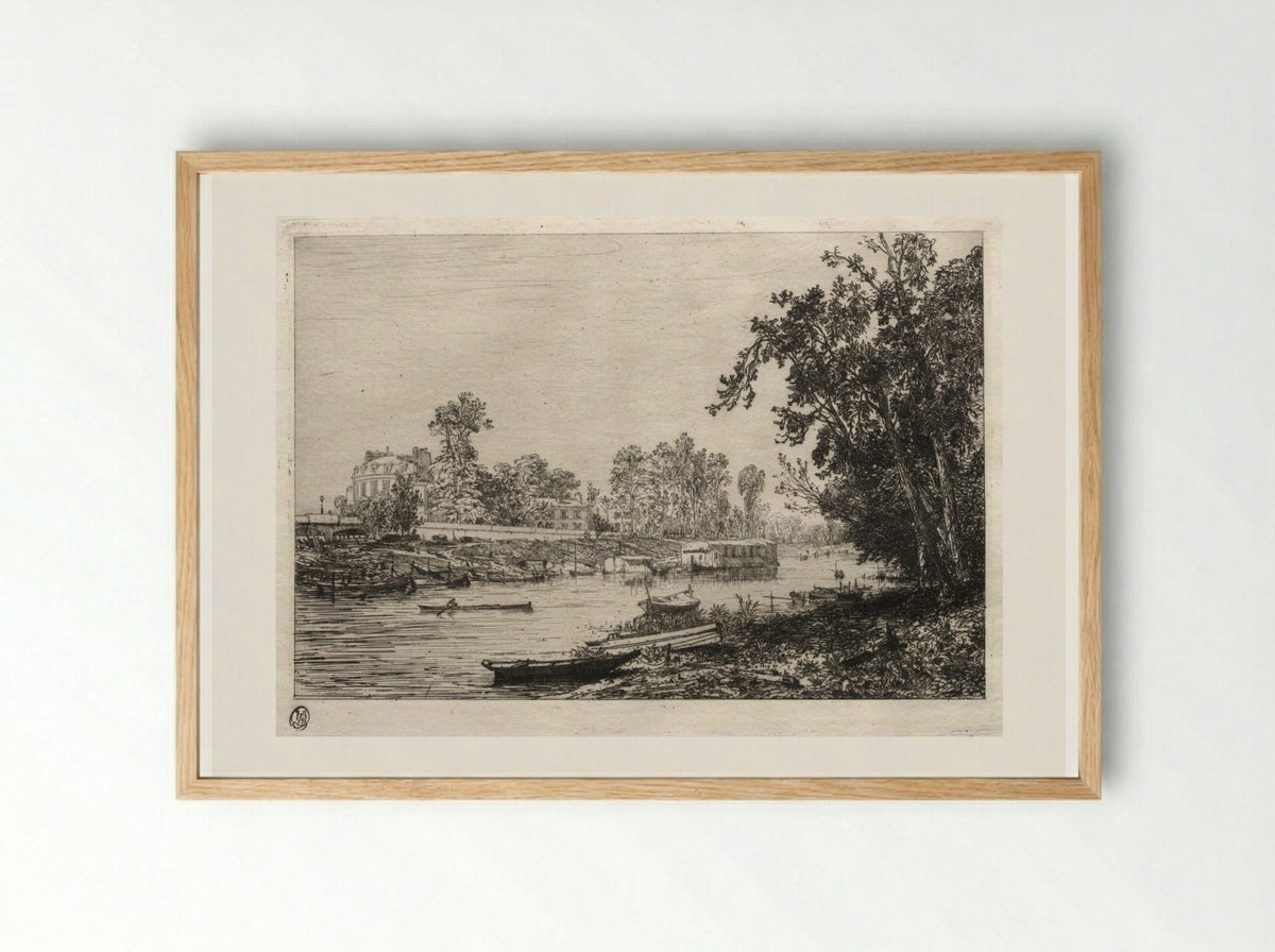 At Neuilly (Seine) - Maxime Lalanne - Framed Print Wood