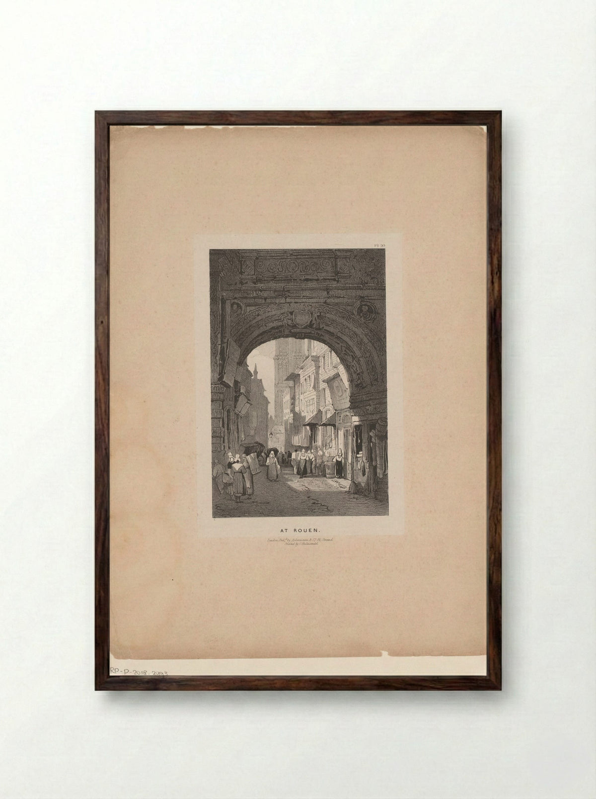 At Rouen - Samuel Prout - Framed Print Dark Wood