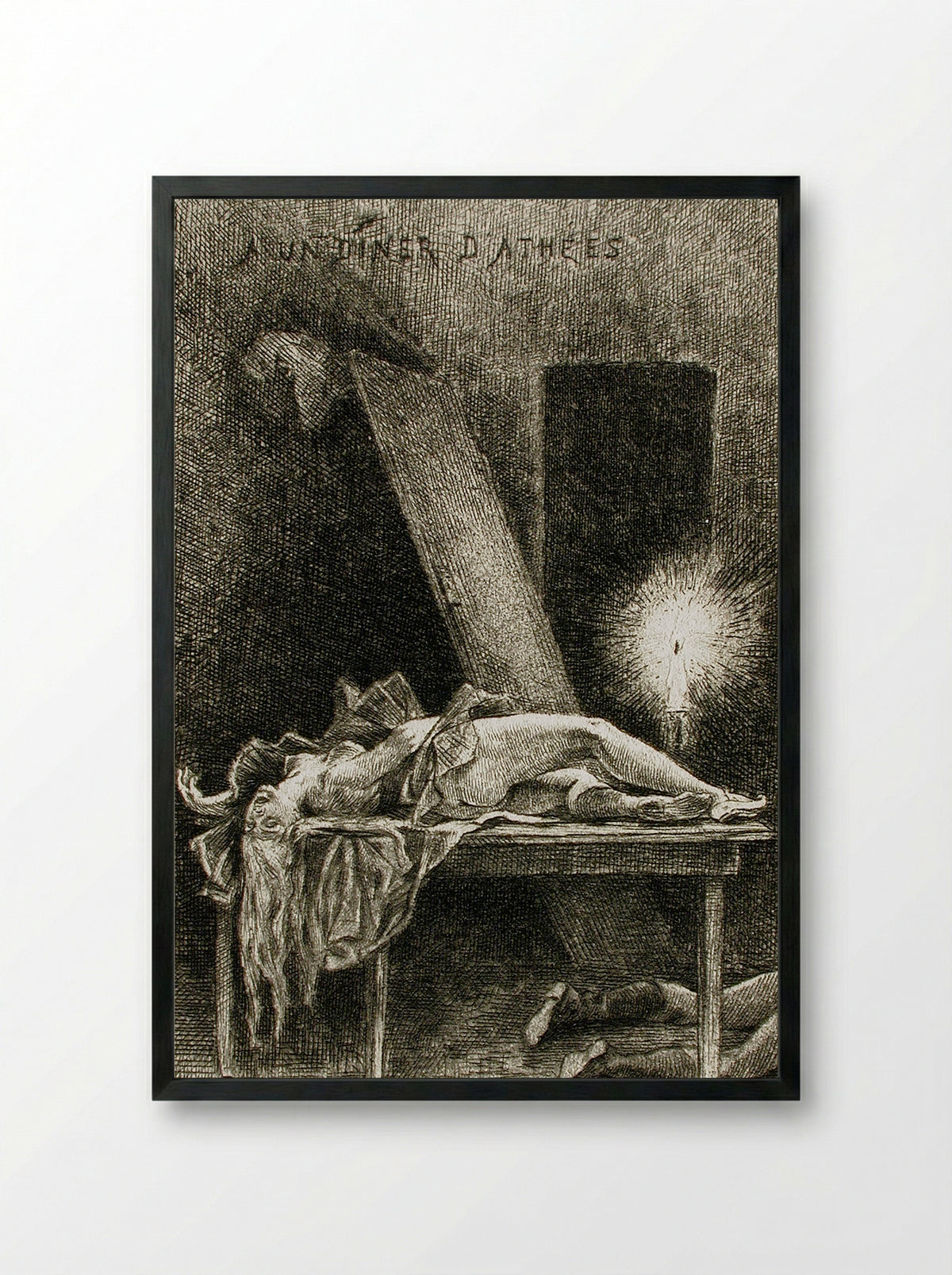 At a Dinner of Atheists - Félicien Rops - Framed Print Black