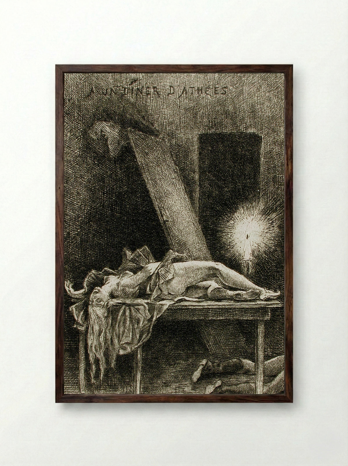 At a Dinner of Atheists - Félicien Rops - Framed Print Dark Wood