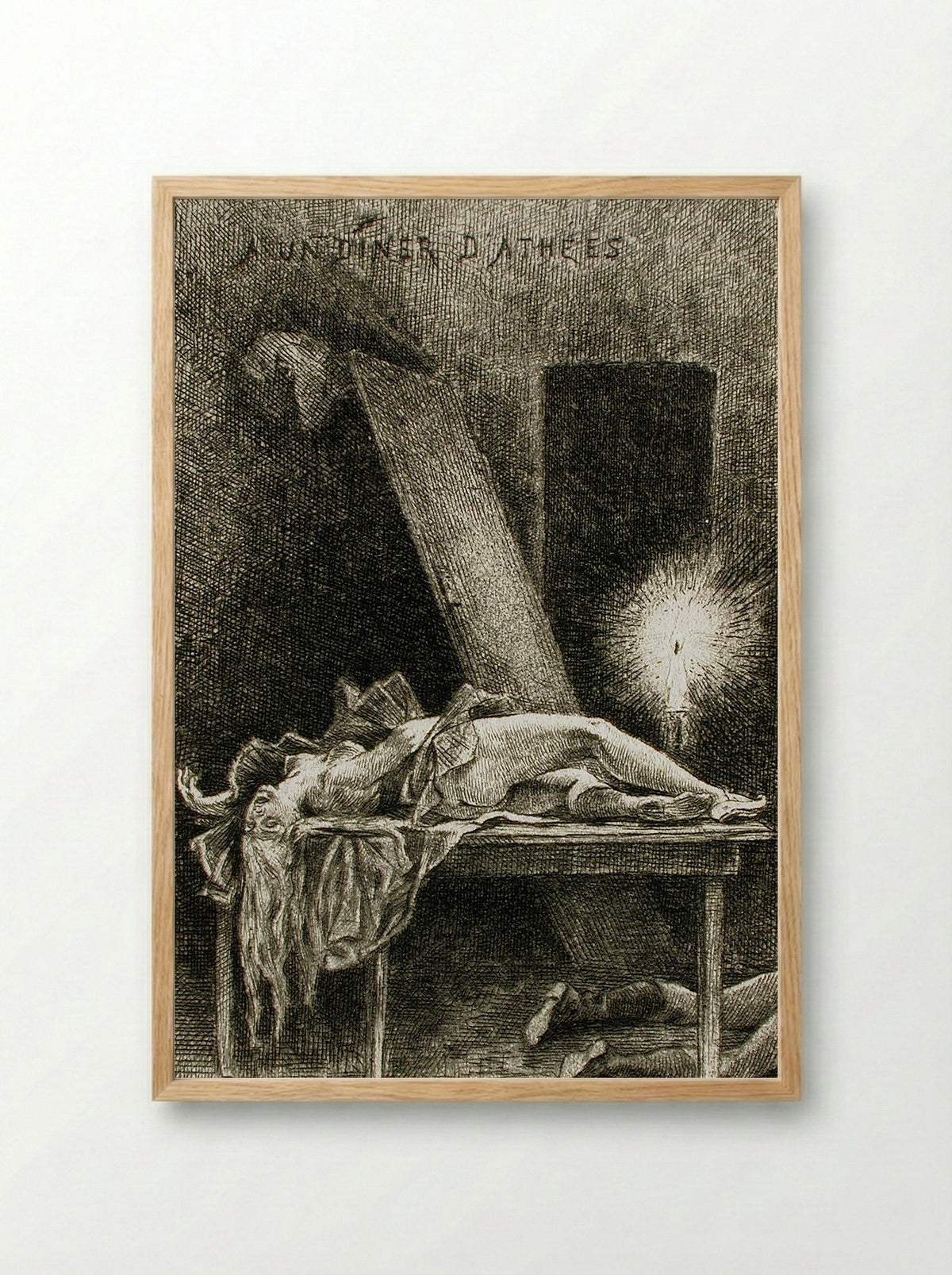 At a Dinner of Atheists - Félicien Rops - Framed Print Wood