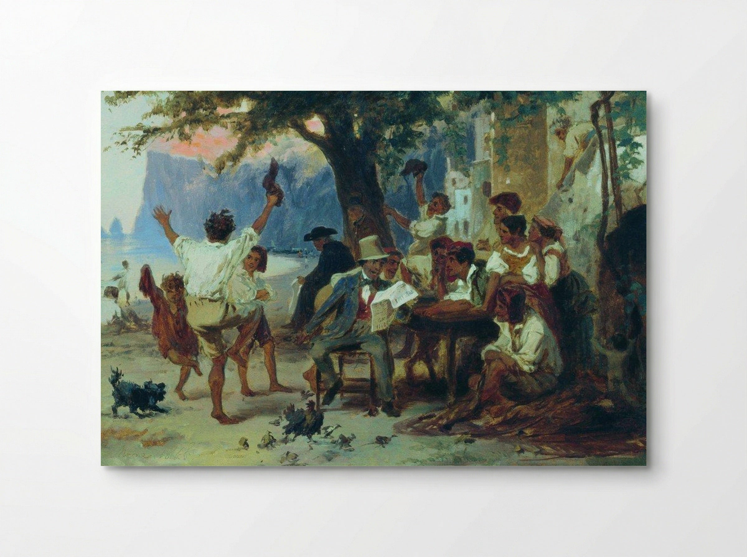 At a Roadside Tavern - Fyodor Bronnikov - Poster