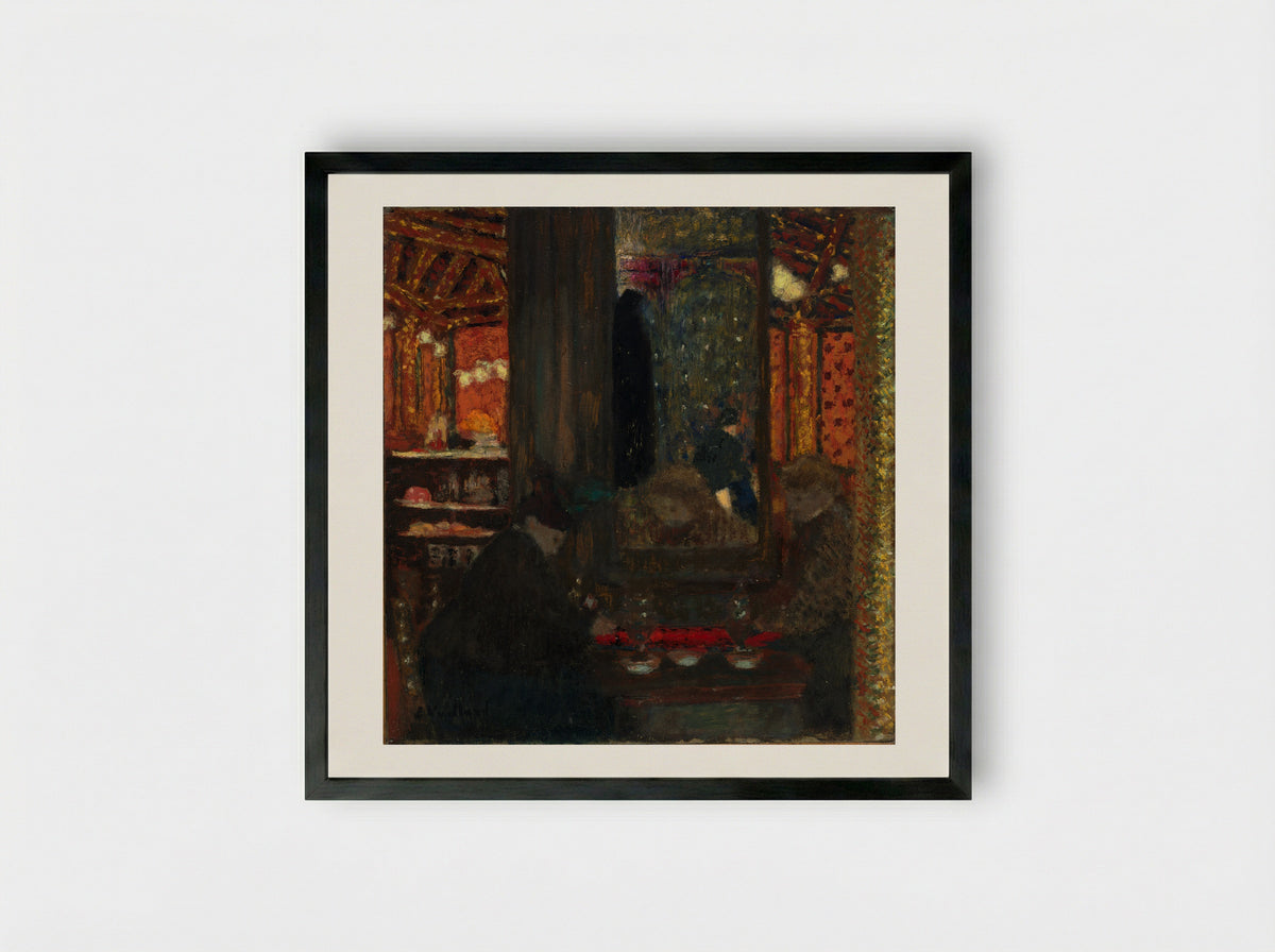 At the Café - Édouard Vuillard - Framed Print Black