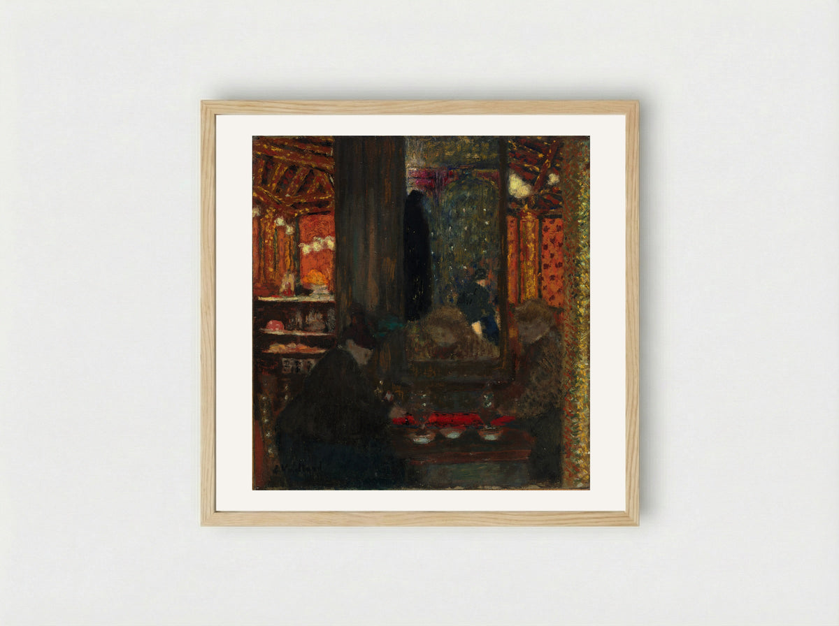 At the Café - Édouard Vuillard - Framed Print Wood