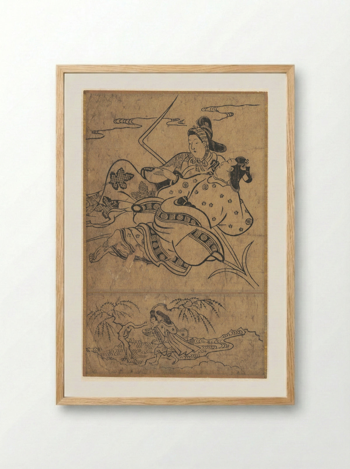 At the Edge of the River Akutagawa - Sugimura Jihei - Framed Print Wood