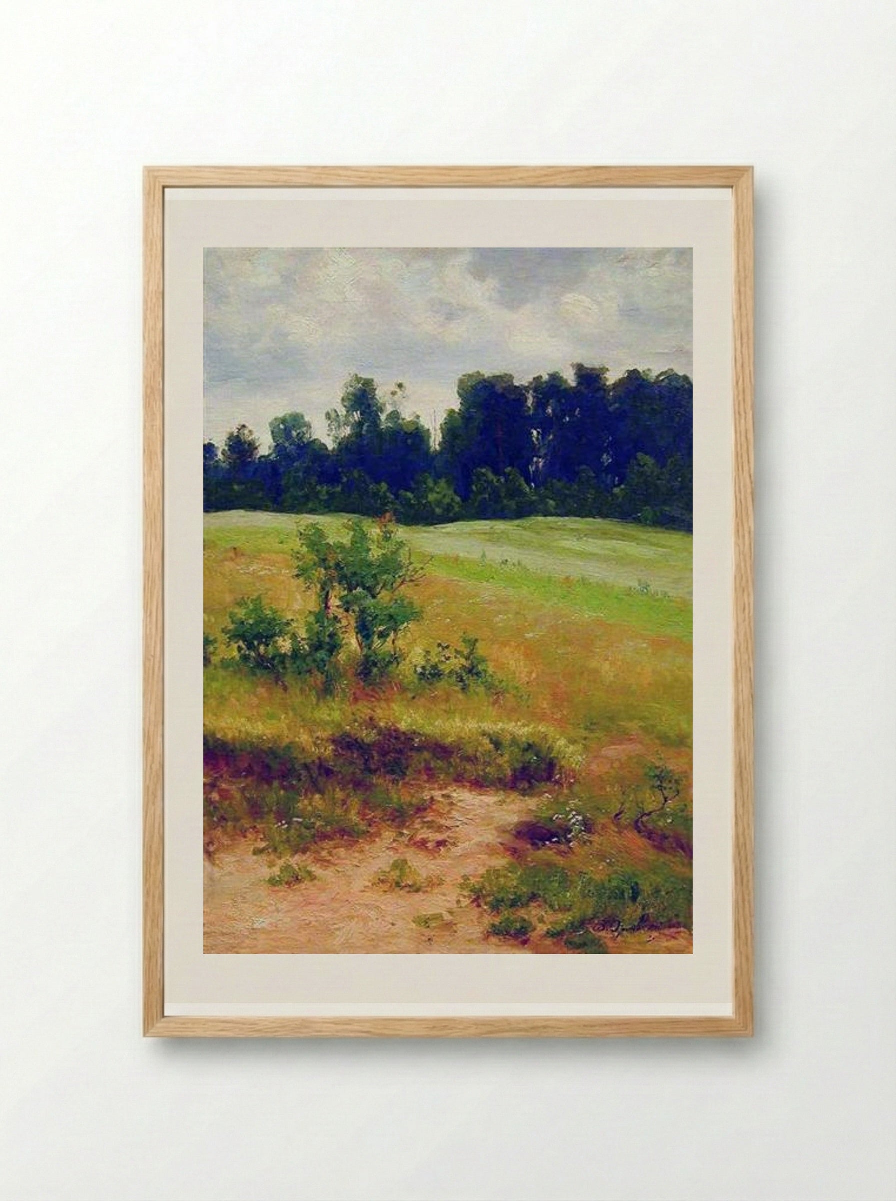 At the Field - Volodymyr Orlovsky - Framed Print Wood