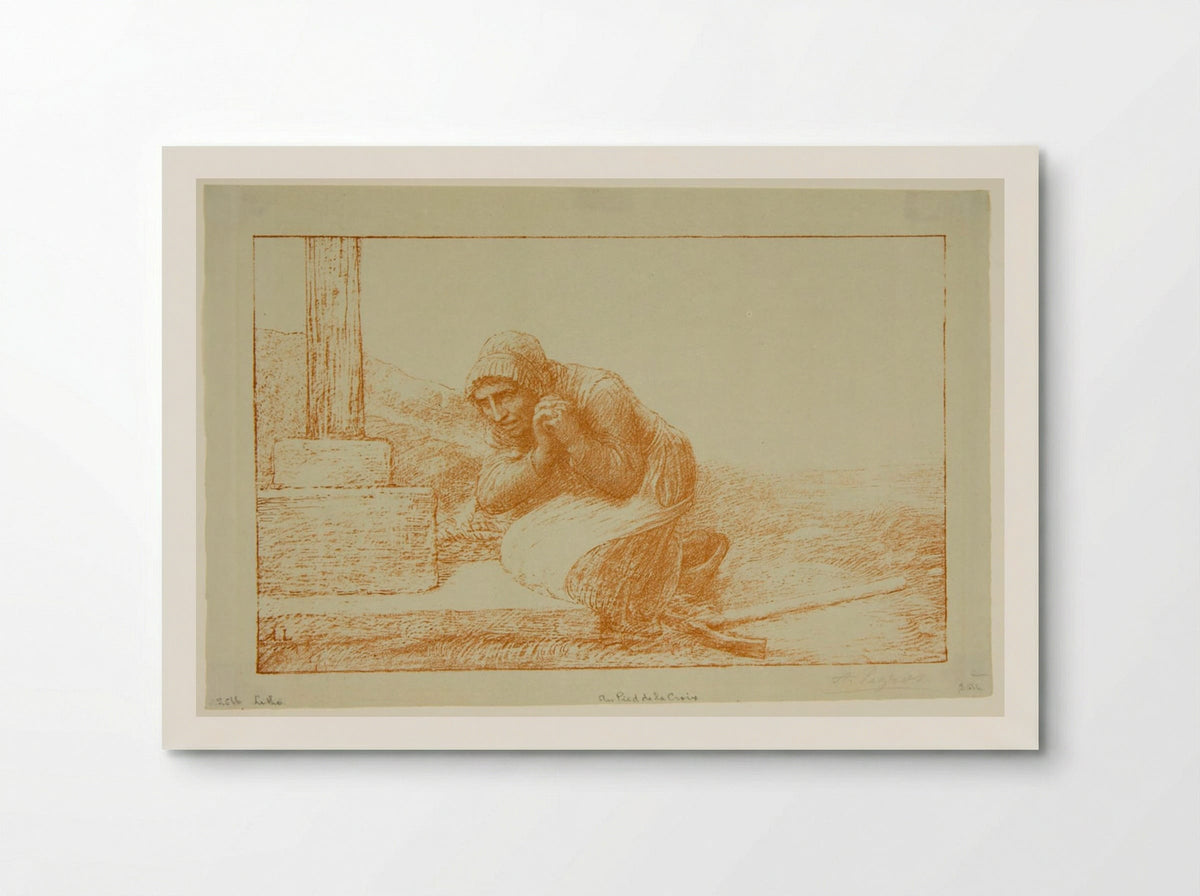 At the Foot of the Cross - Alphonse Legros - Poster