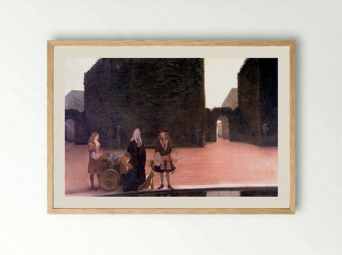 At the Pool of Ceres - Alexandre Benois - Framed Print Wood