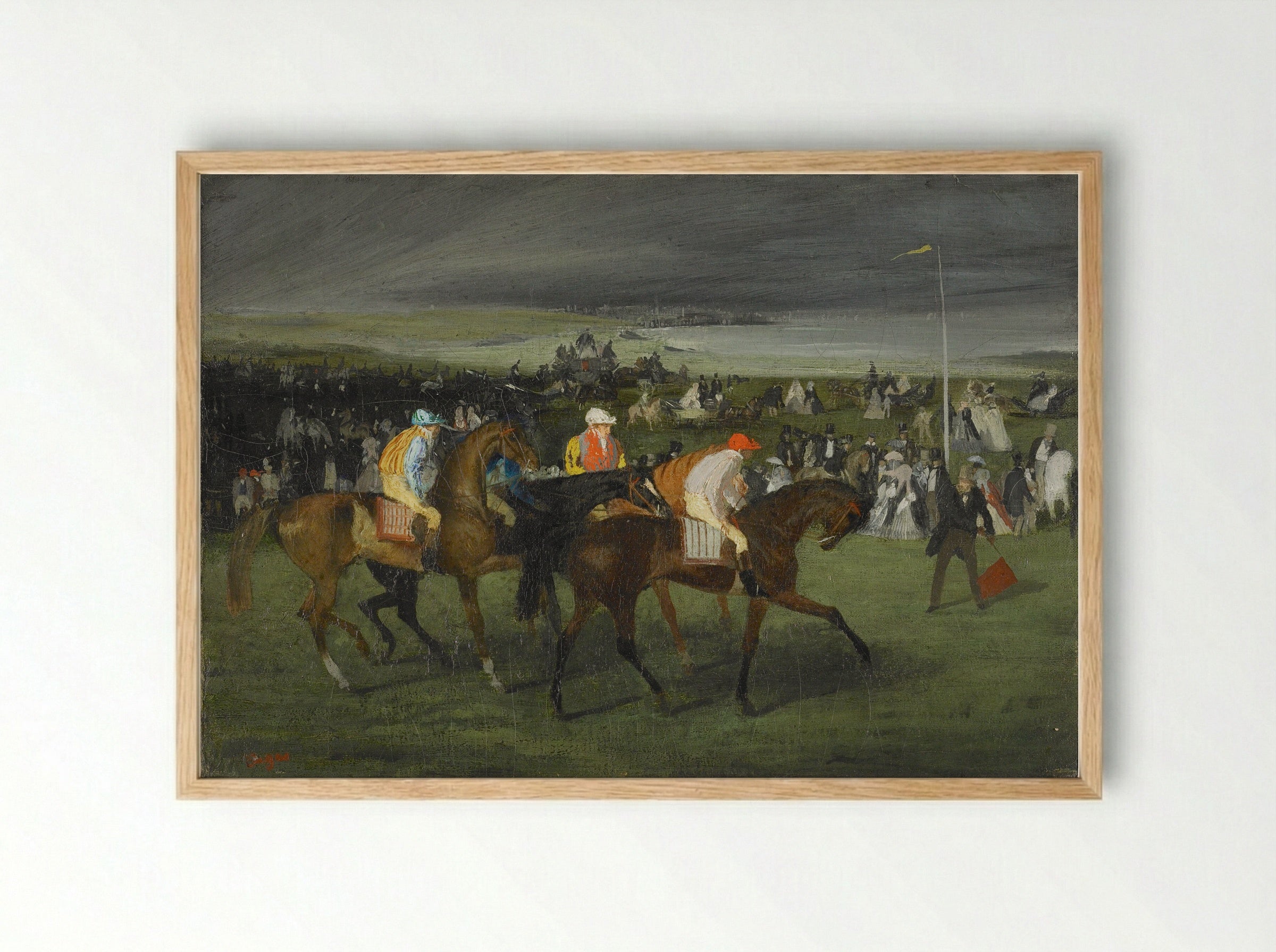 At the Races: The Start - Edgar Degas - Framed Print Wood
