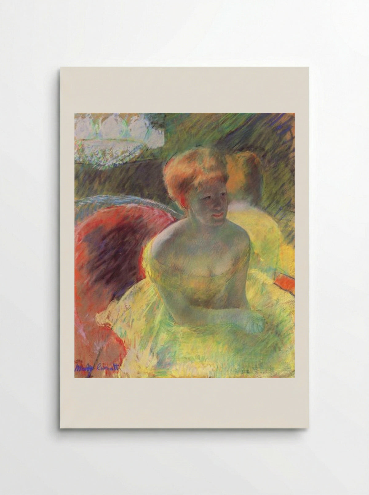 At the Theater (Lydia Cassatt Leaning on Her Arms, Seated in a Loge) - Mary Cassatt - Poster