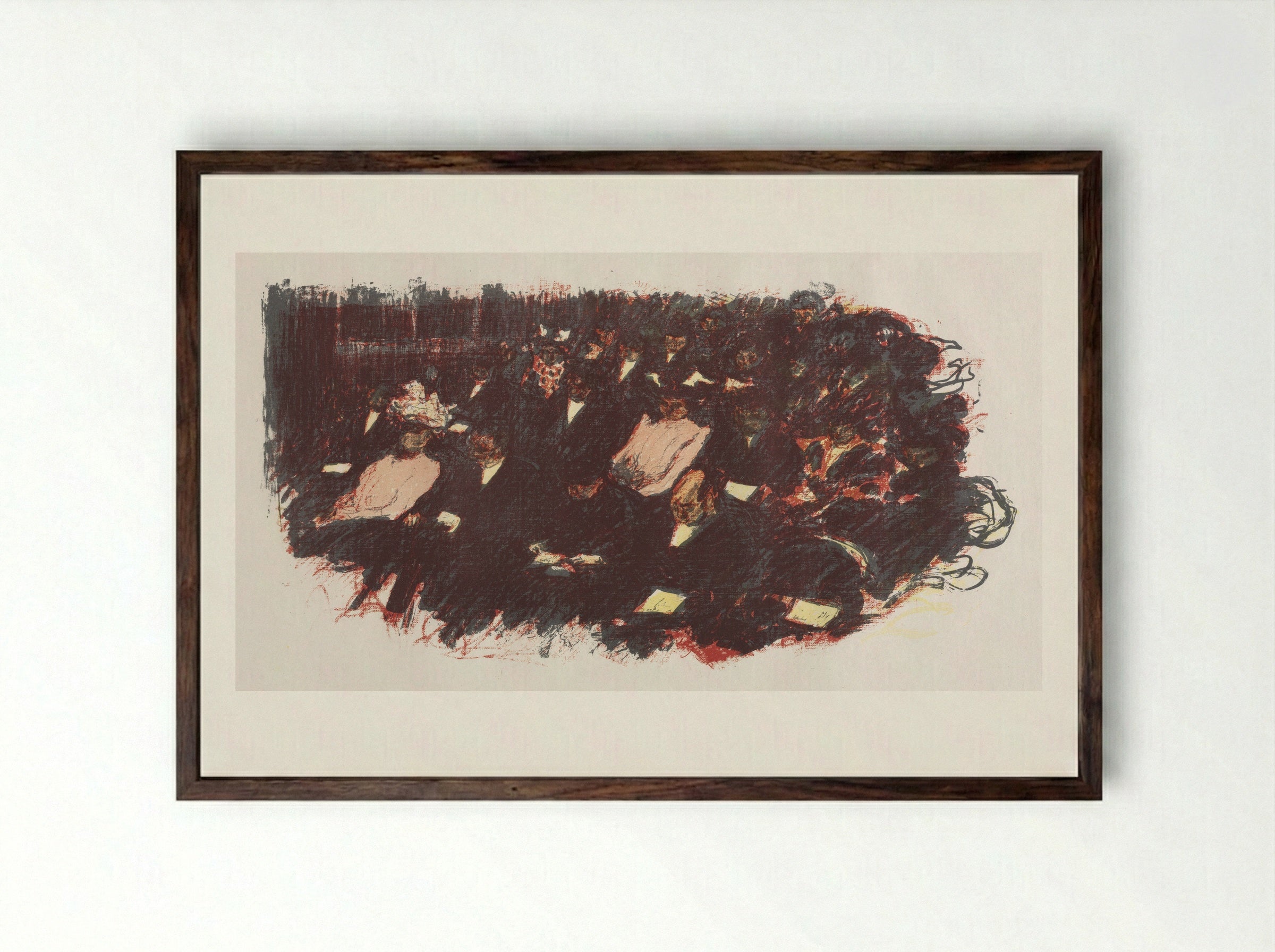At the Theatre - Pierre Bonnard - Framed Print Dark Wood