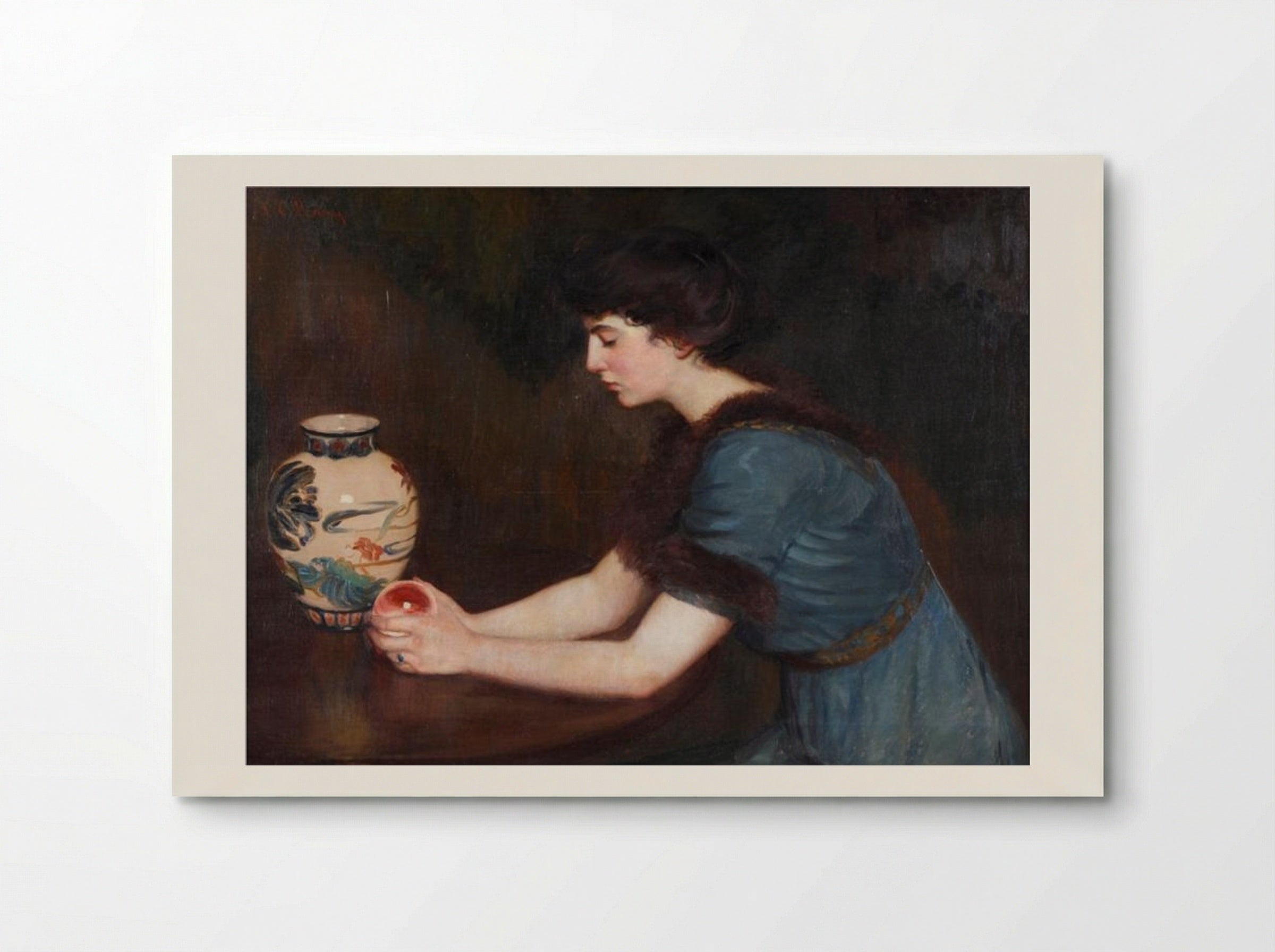 At the Window (Portrait of Julia Sullivan Lynch) - Lilla Cabot Perry - Poster