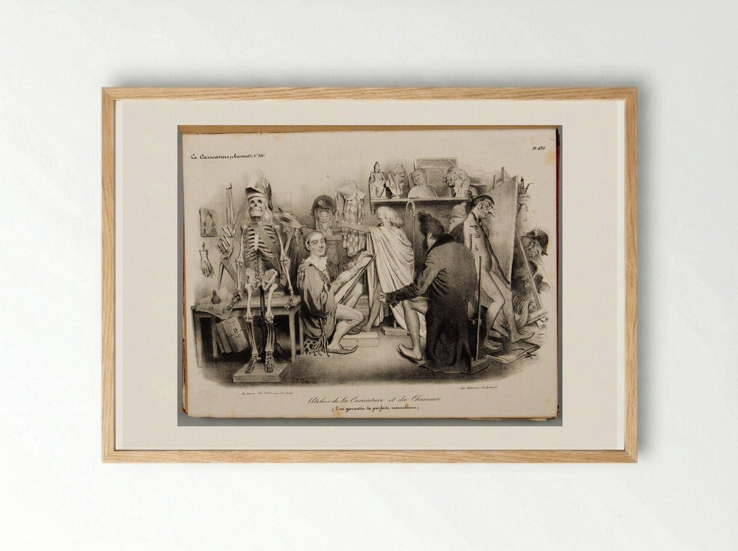 Atelier de la Caricature et du Charivari - Various Artists - Framed Print Wood