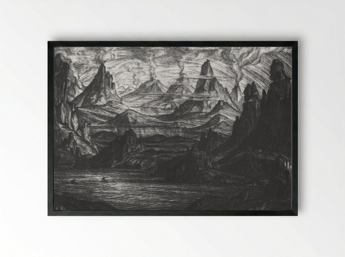 Atlantis - Konstantin Bogaevsky - Framed Print Black