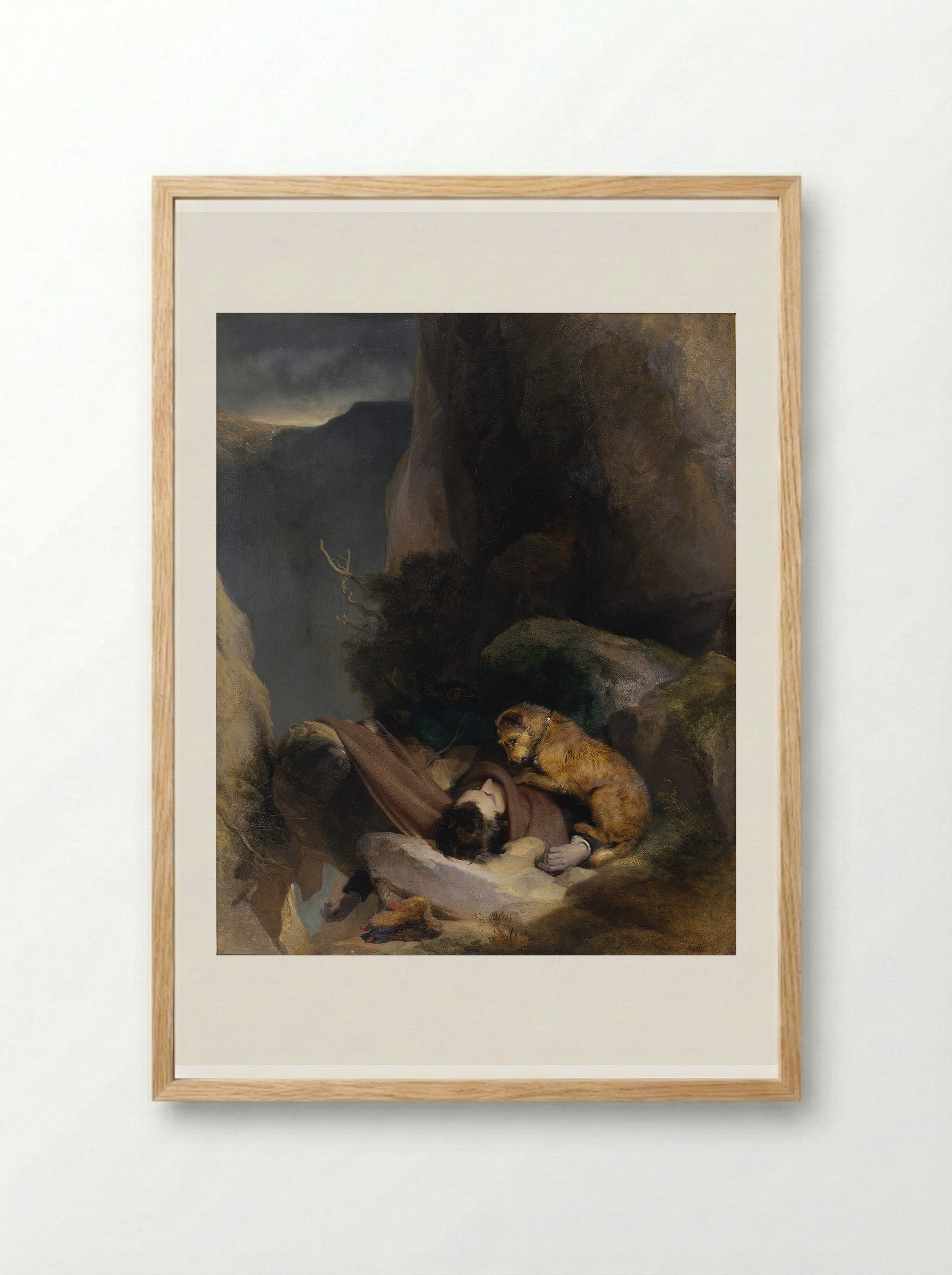 Attachment - Sir Edwin Henry Landseer - Framed Print Wood