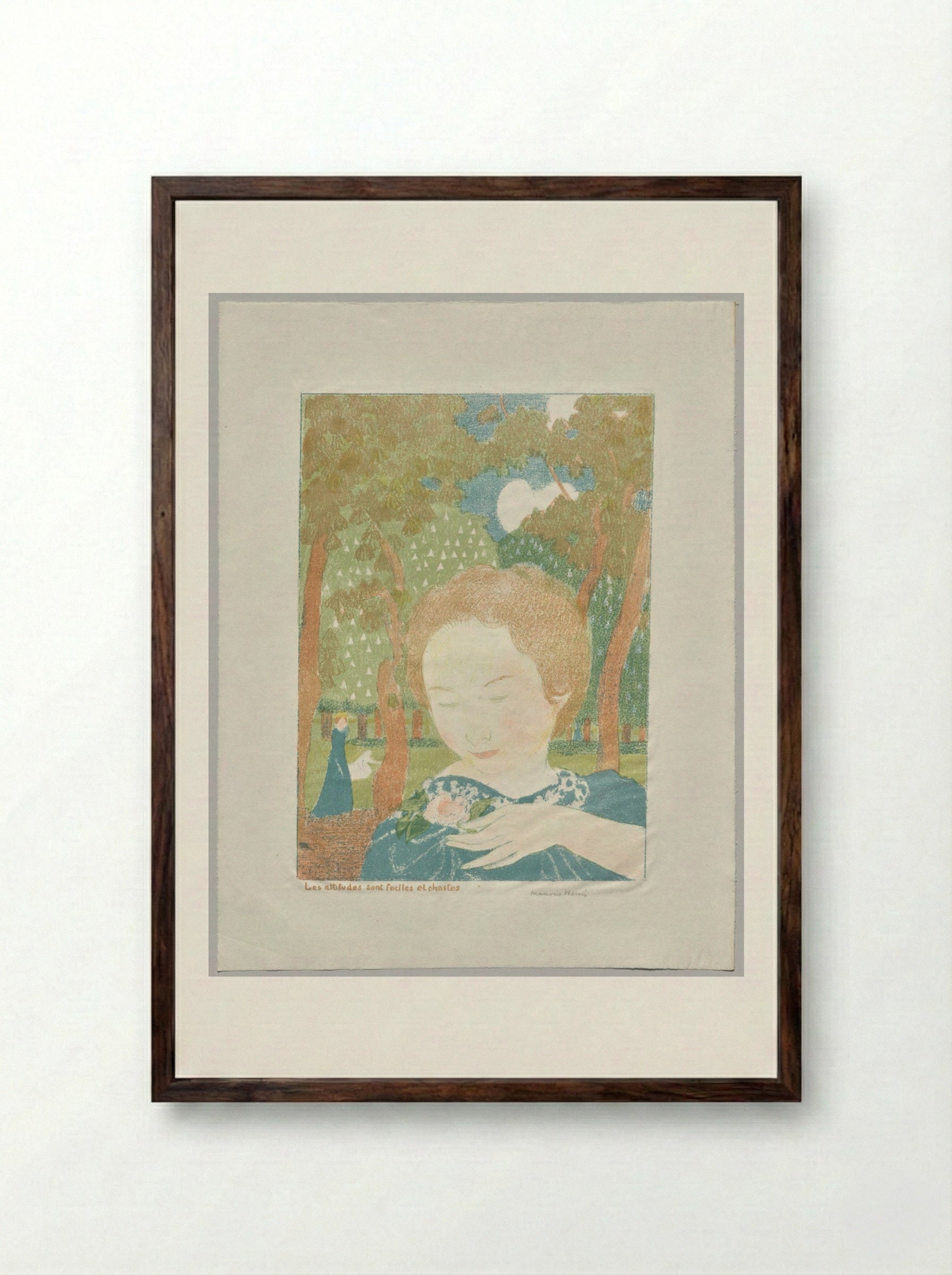 Attitudes are Easy and Chaste - Maurice Denis - Framed Print Dark Wood