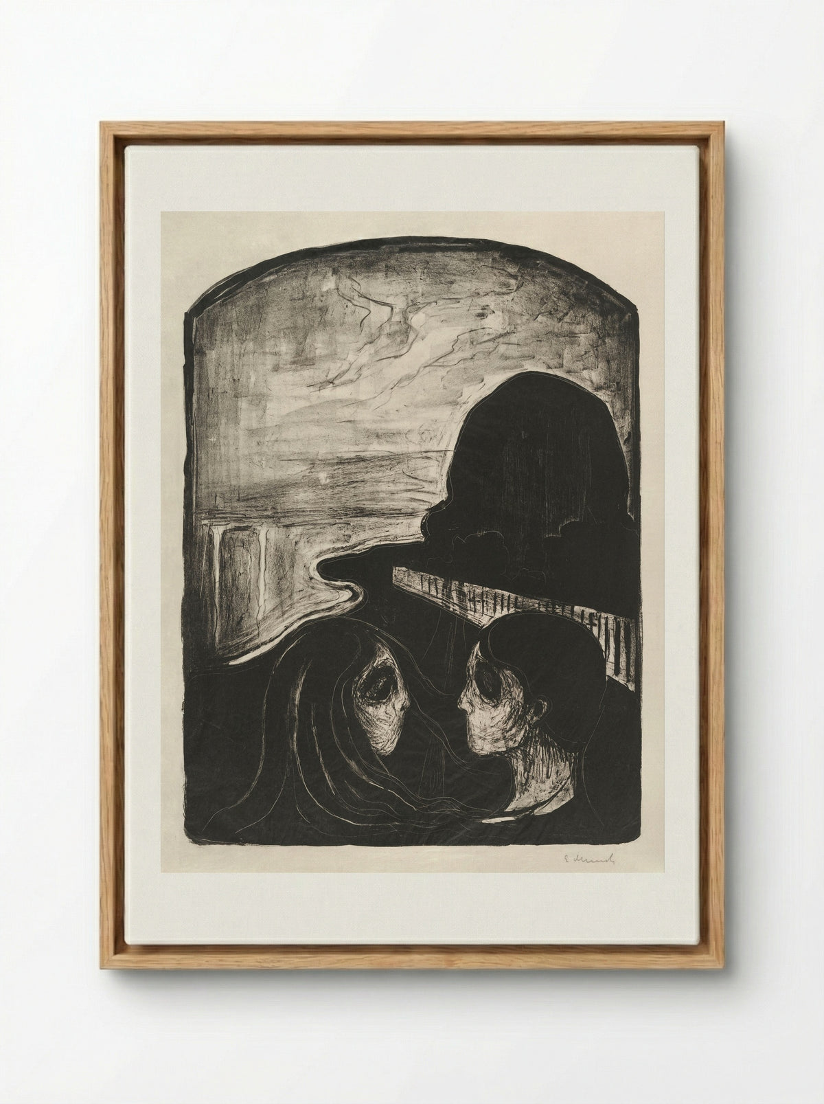 Attraction I - Edvard Munch - Framed Canvas Wood