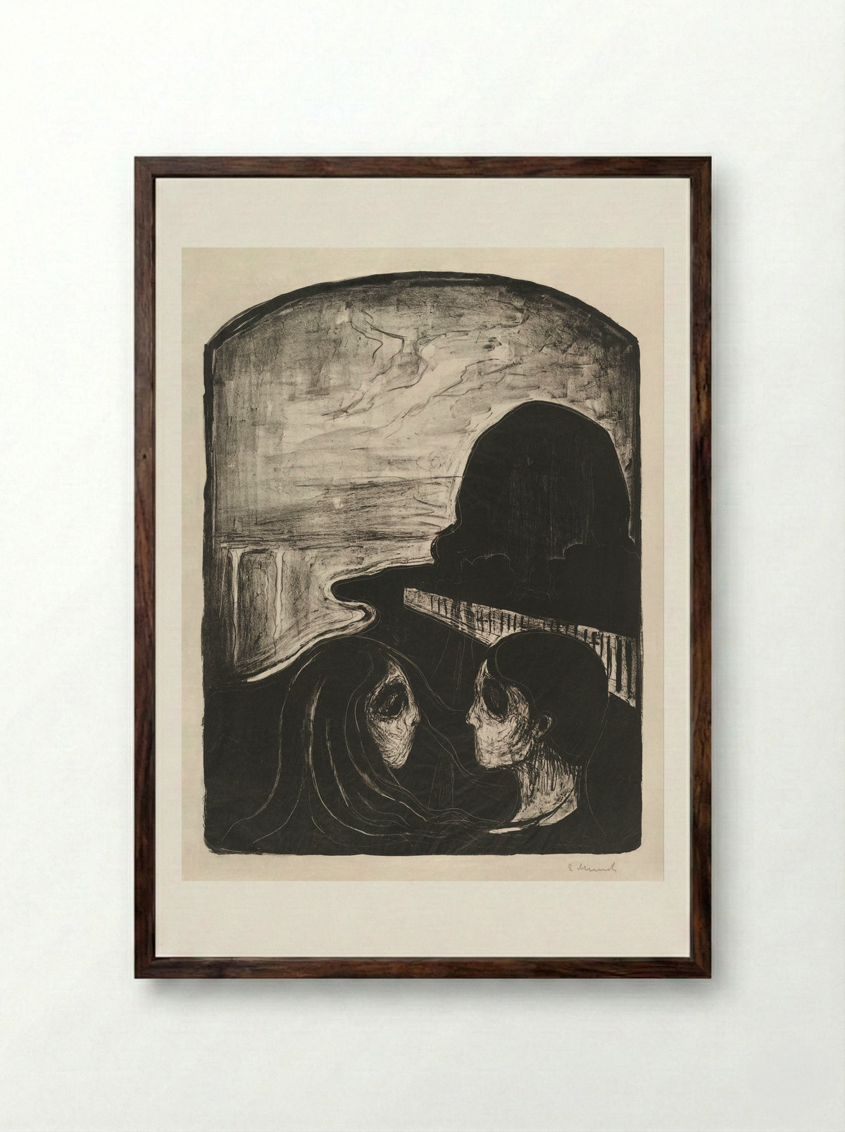 Attraction I - Edvard Munch - Framed Print Dark Wood