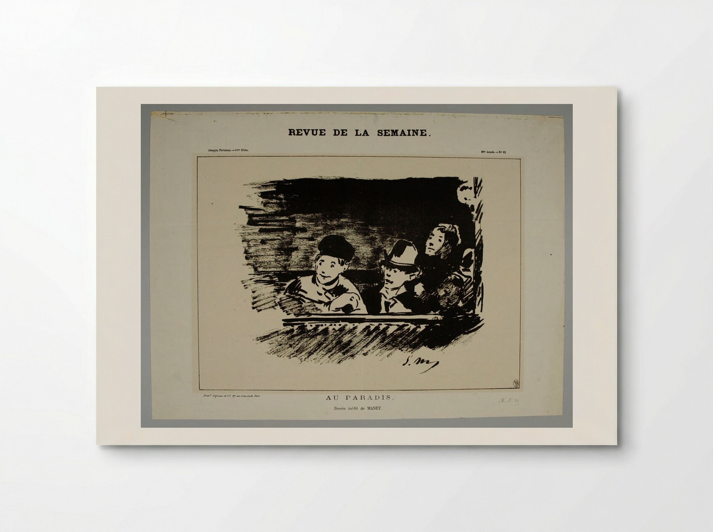 Au Paradis - Edouard Manet - Poster