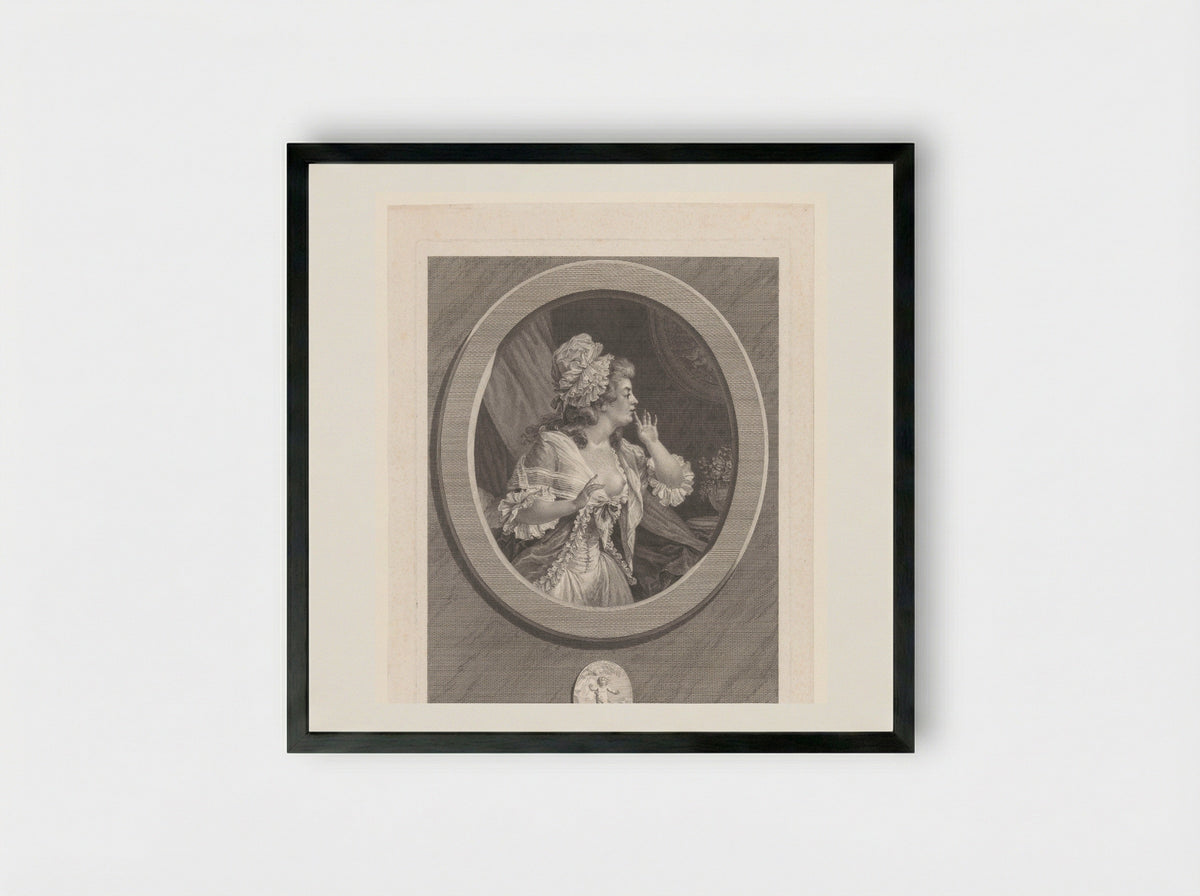 Au moins soyez discret - Augustin de Saint-Aubin - Framed Print Black