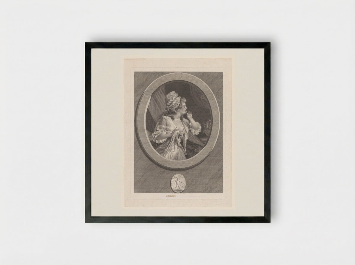 Au moins soyez discret - Augustin de Saint-Aubin - Framed Print Black