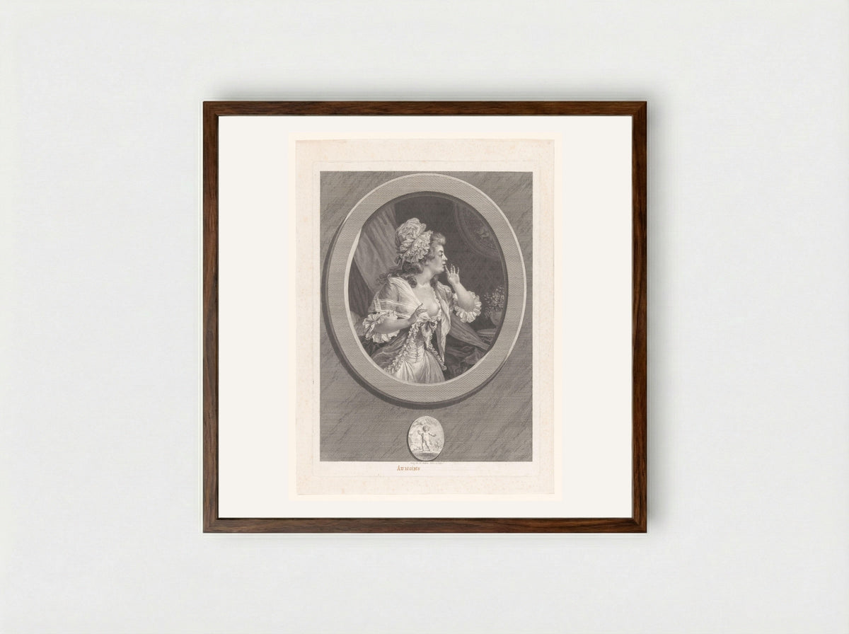 Au moins soyez discret - Augustin de Saint-Aubin - Framed Print Dark Wood