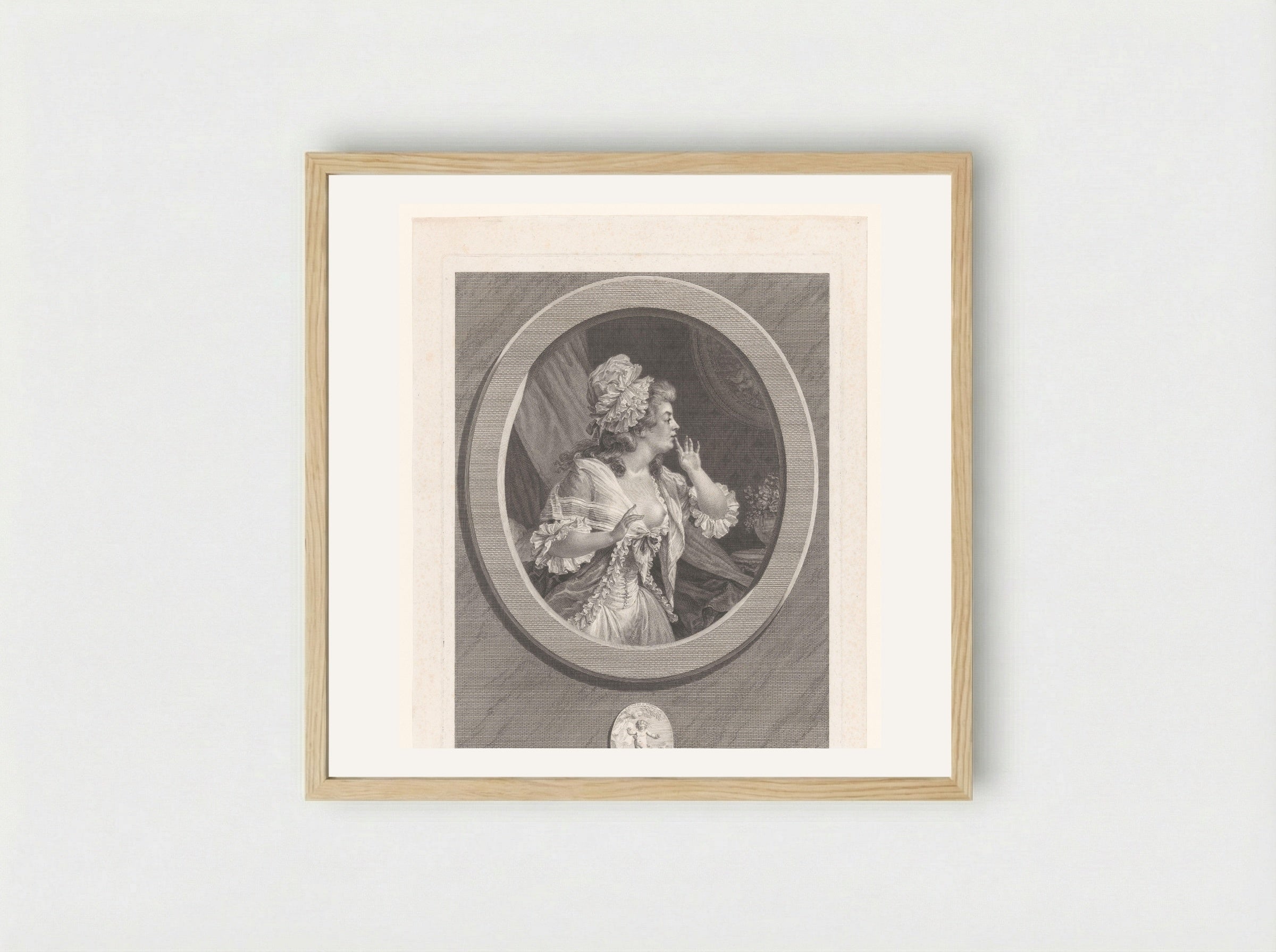 Au moins soyez discret - Augustin de Saint-Aubin - Framed Print Wood