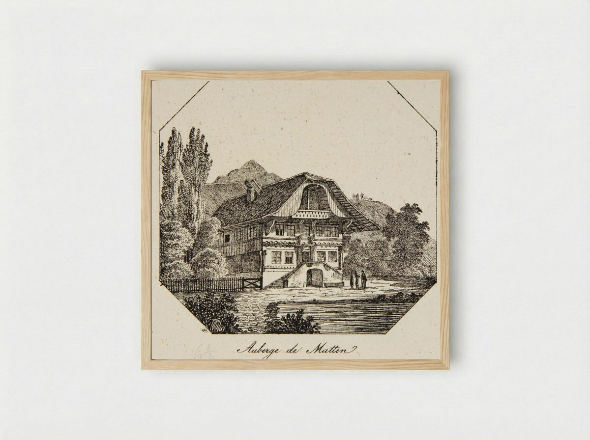 Auberge de Matten - P. Ellmer - Framed Print Wood