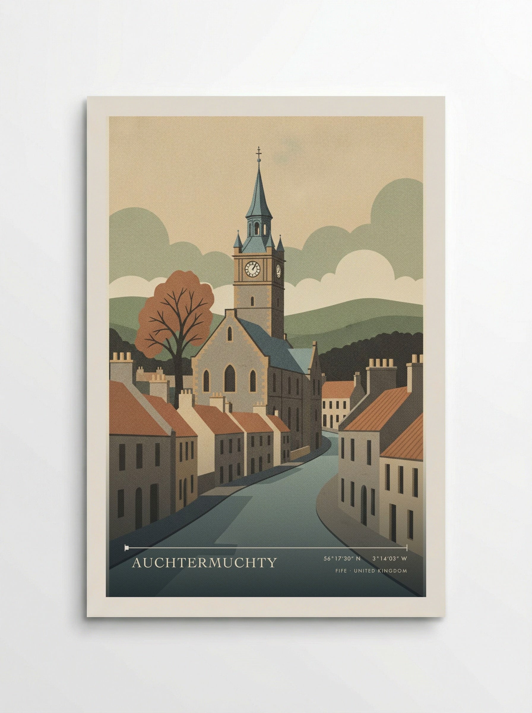 Auchtermuchty Fife United Kingdom Travel Poster - Poster