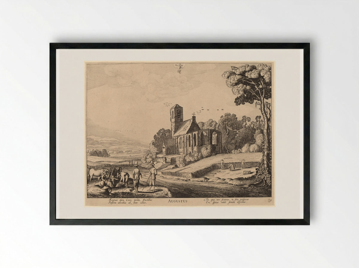 August - Jan van de Velde II - Framed Print Black