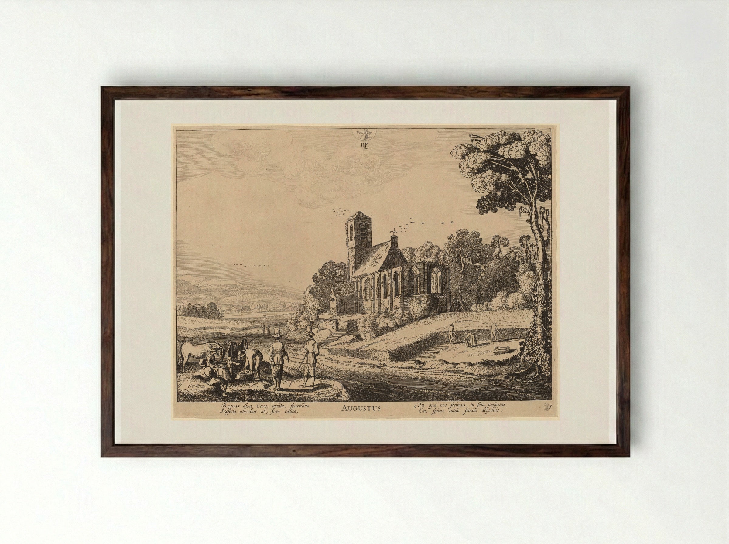 August - Jan van de Velde II - Framed Print Dark Wood