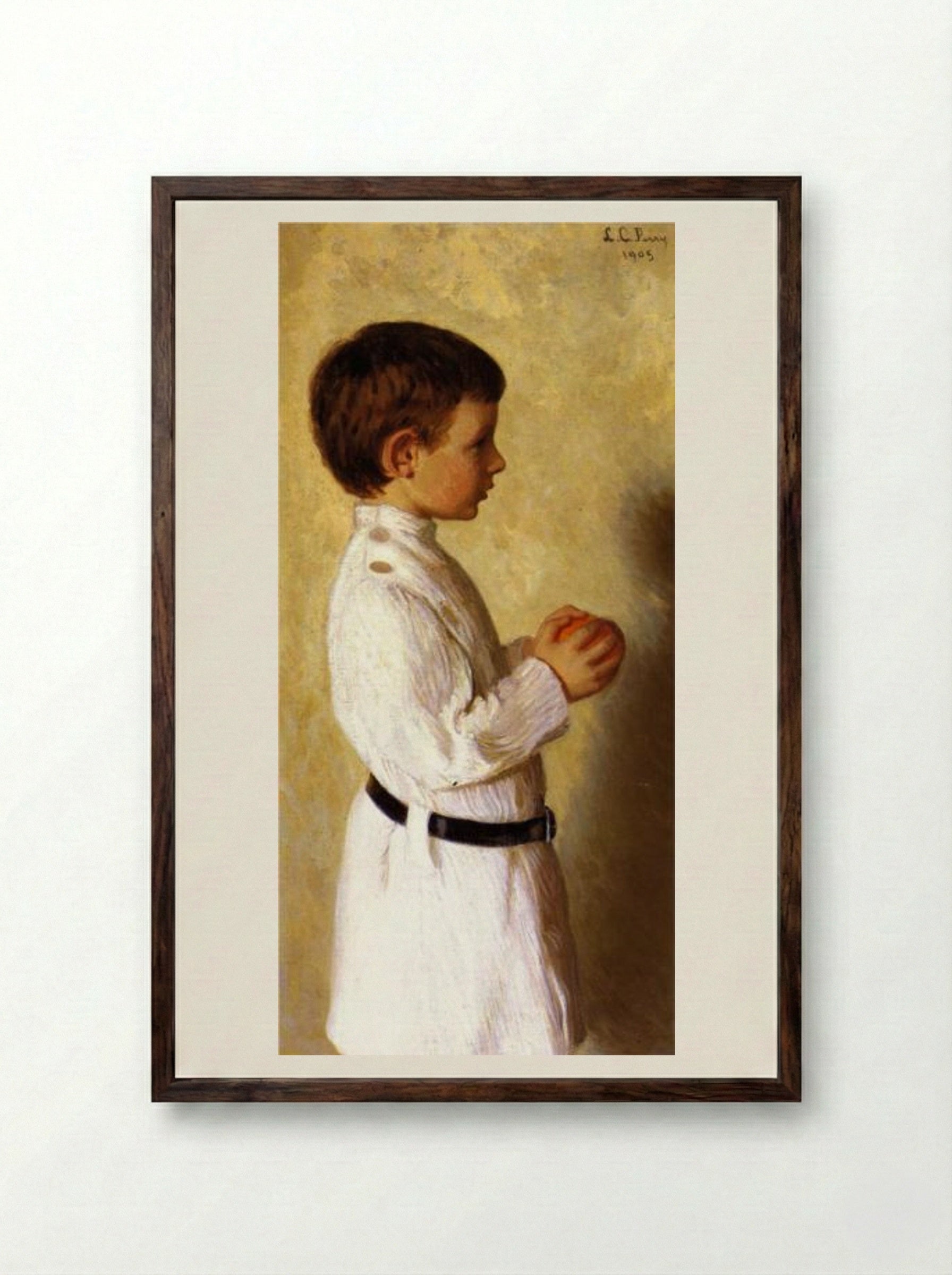 Augustus Lowell Putnam - Lilla Cabot Perry - Framed Print Dark Wood