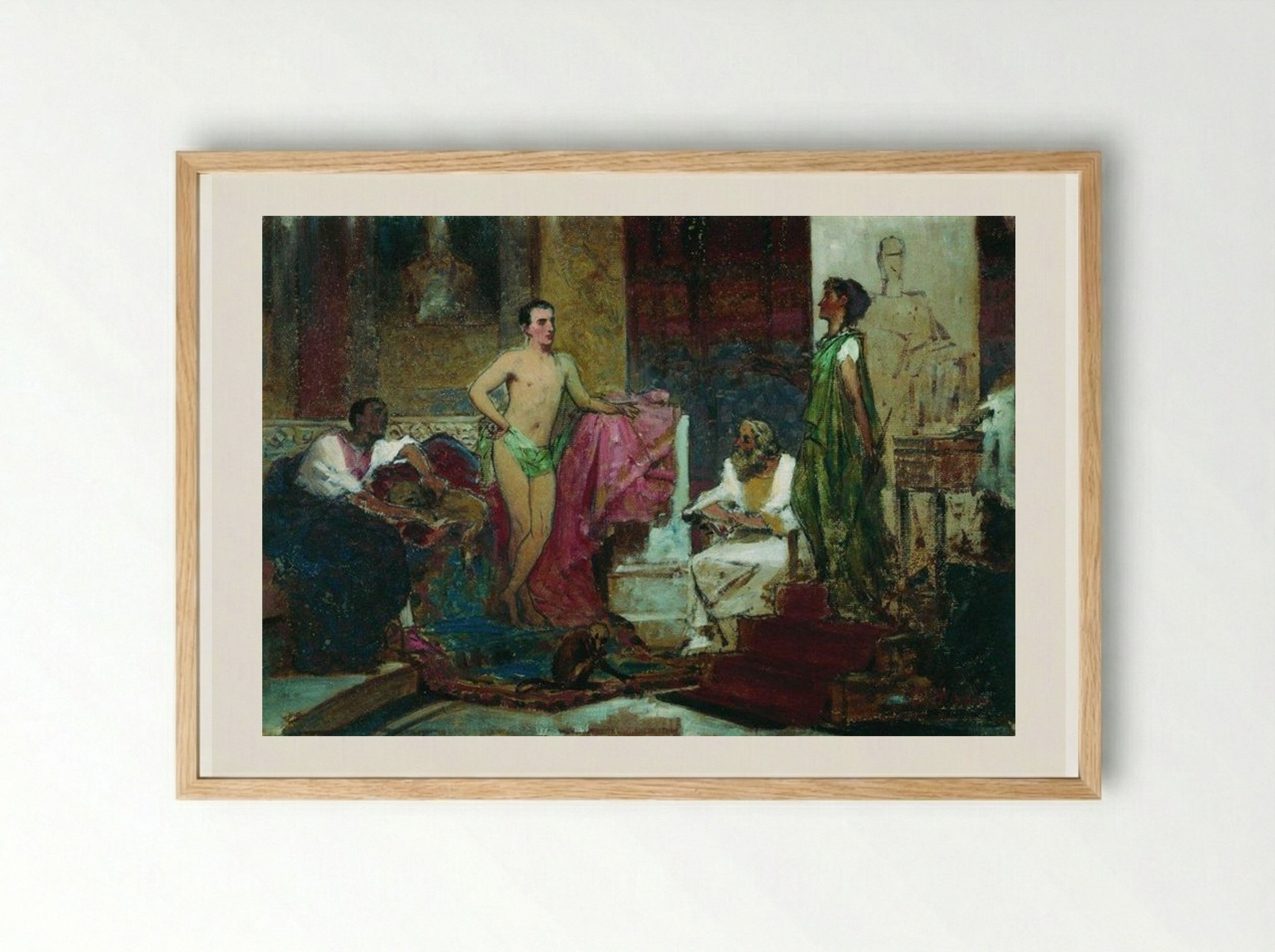Augustus with Family - Fyodor Bronnikov - Framed Print Wood